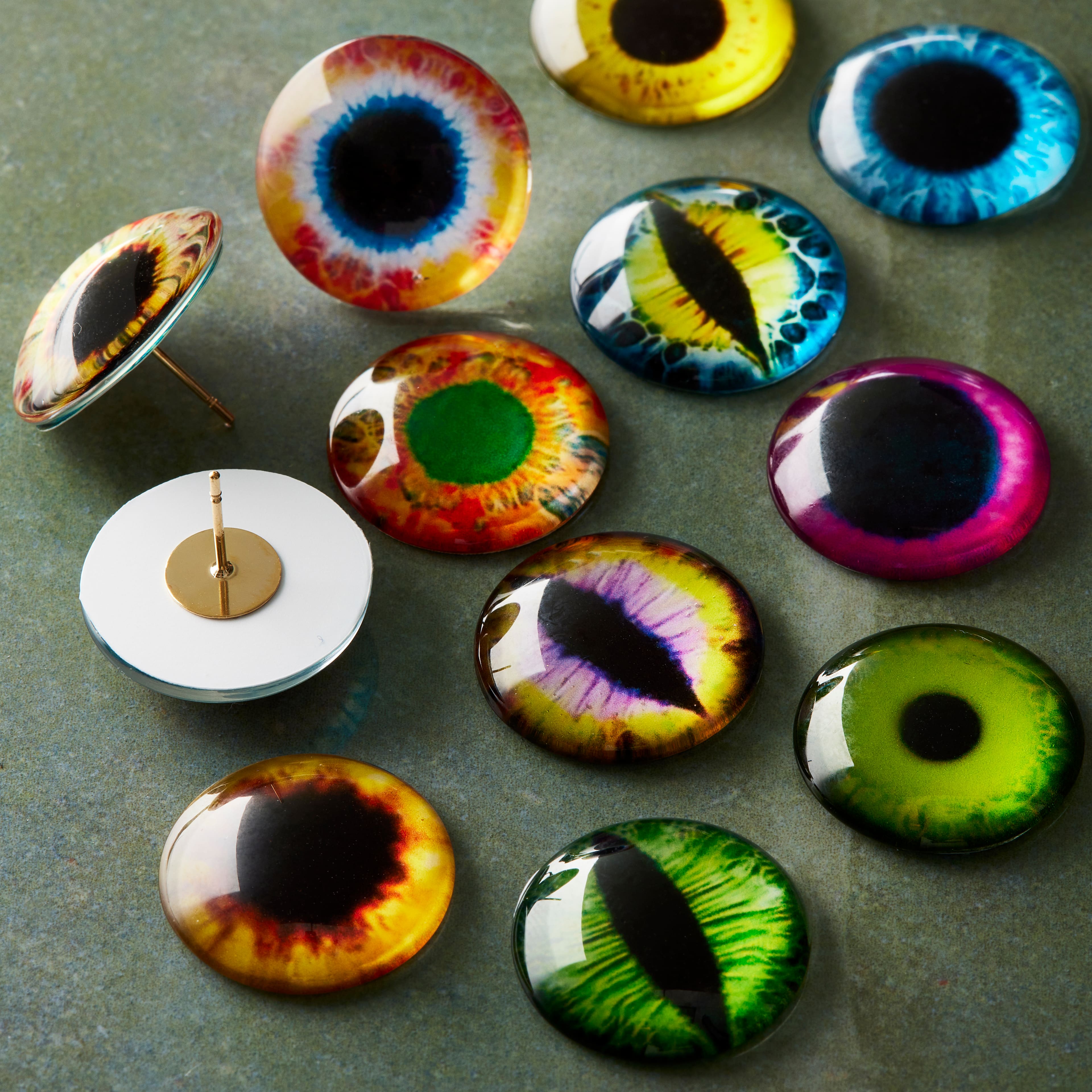 Found Objects Mixed Large Eye Glass Cabochons by Bead Landing™
