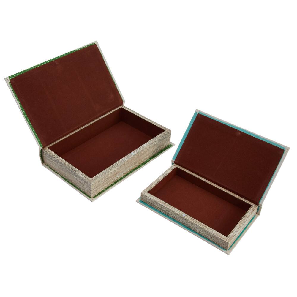Hello Honey&#xAE; Multicolored Decorative Hard-Sided Canvas Book Storage Boxes Set
