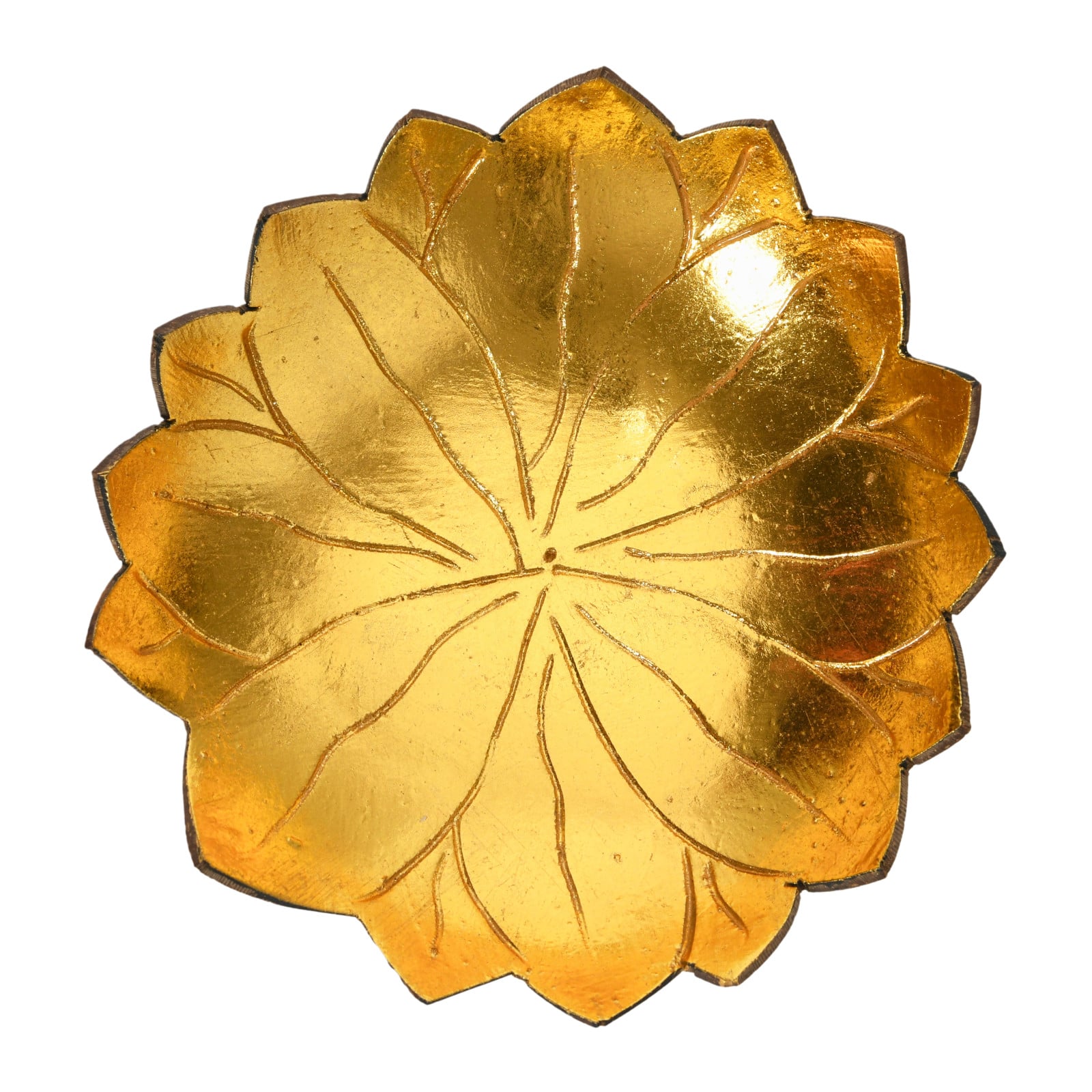 6&#x22; Coconut Shell Lotus-Shaped Bowl