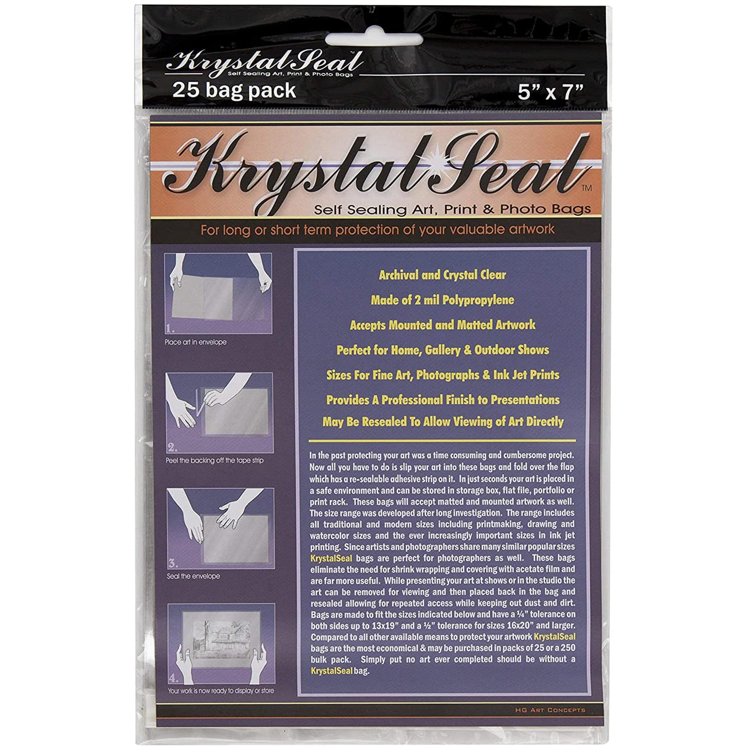 Krystal Seal® Self Sealing Bags