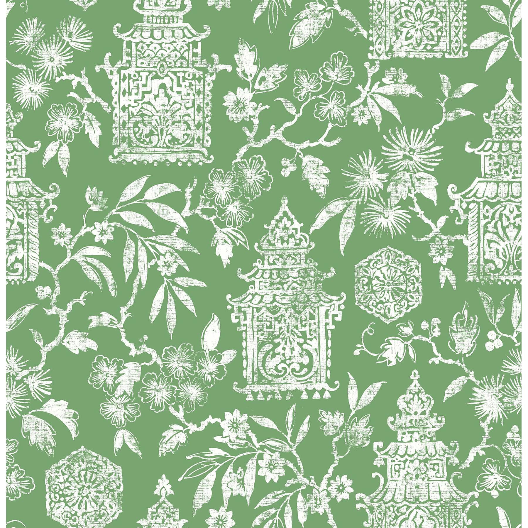 NuWallpaper Green Danson Peel & Stick Wallpaper
