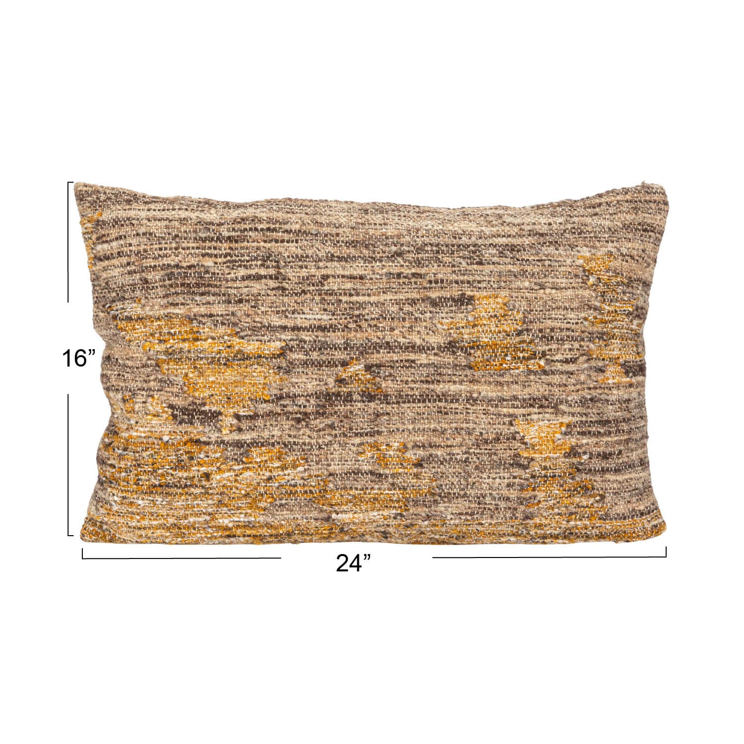 Hello Honey® 24" Woven Mélange Wool Blend Bouclé Lumbar Pillow