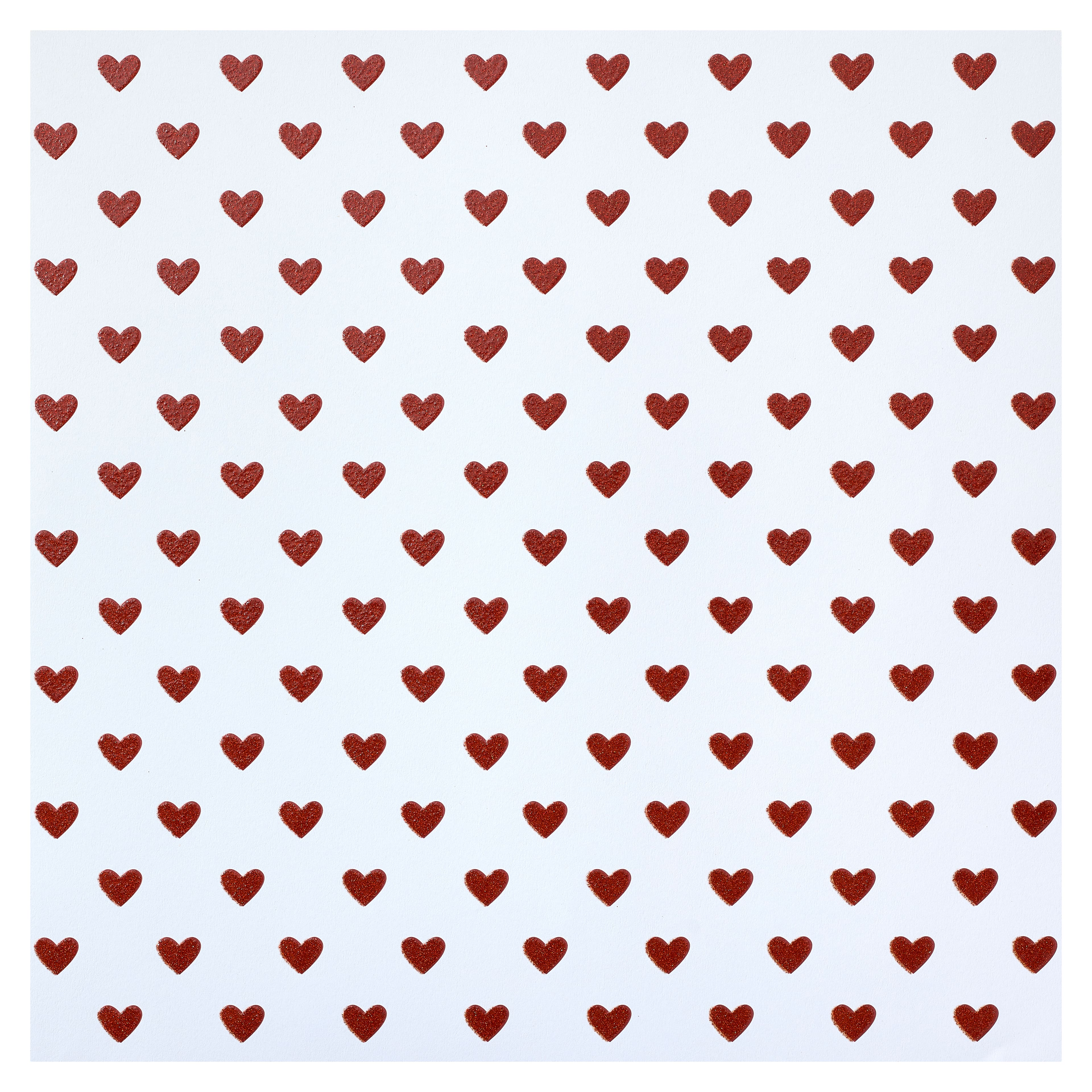 Glitter Heart Cardstock Paper by Recollections&#x2122;, 12&#x22; x 12&#x22;