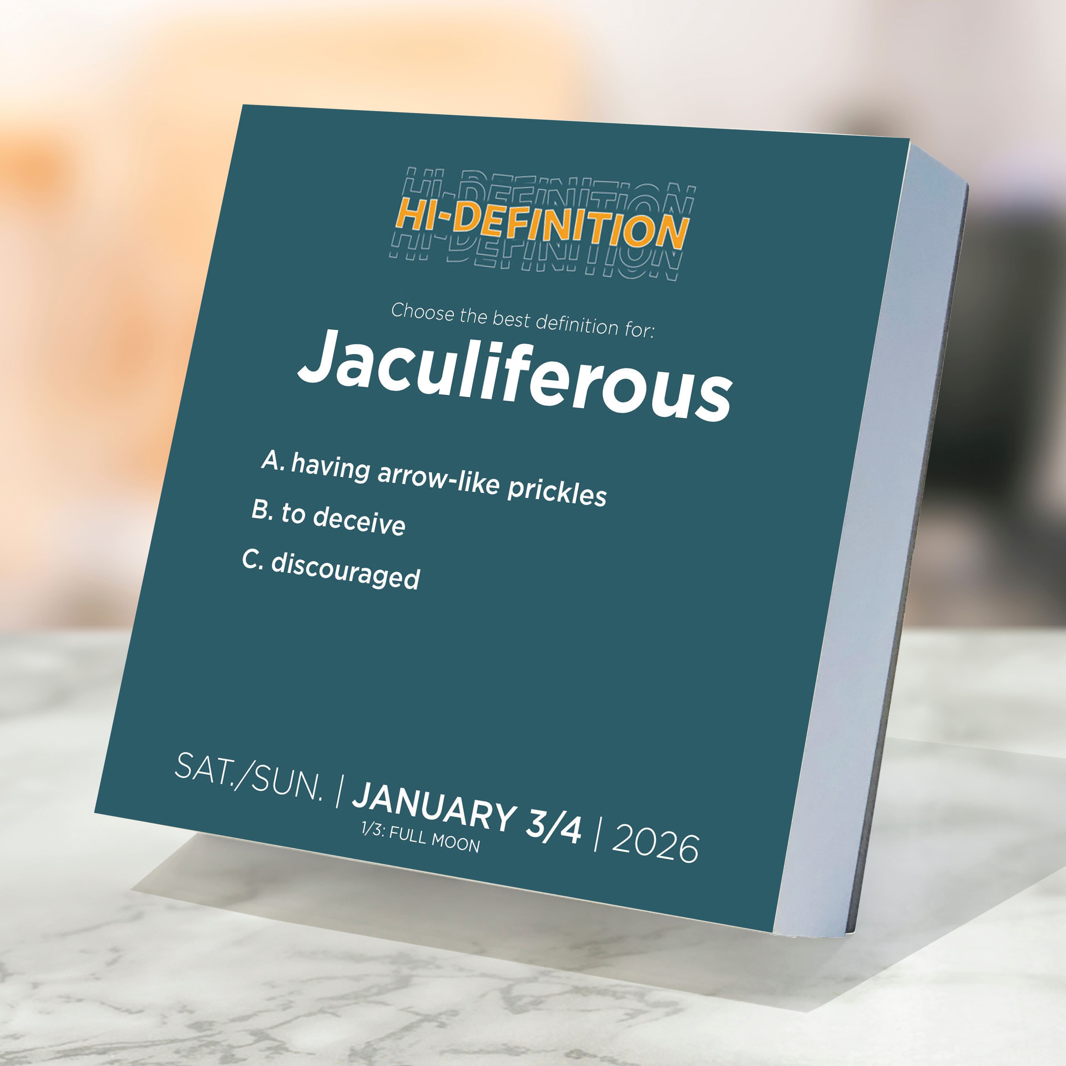 2026 Daily Word Puzzle Daily Desktop Calendar