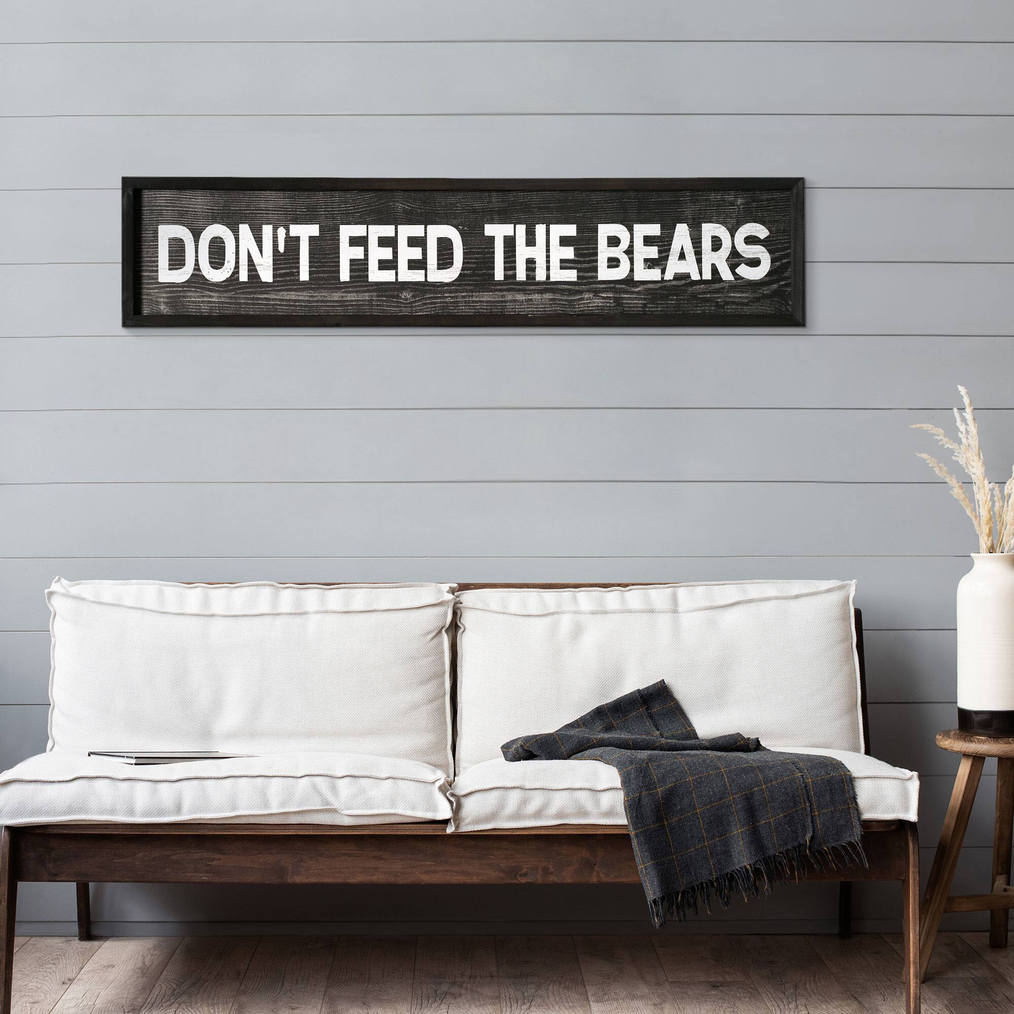 American Art Décor™ 36" Don't Feed The Bears Wood Novelty Wall Sign