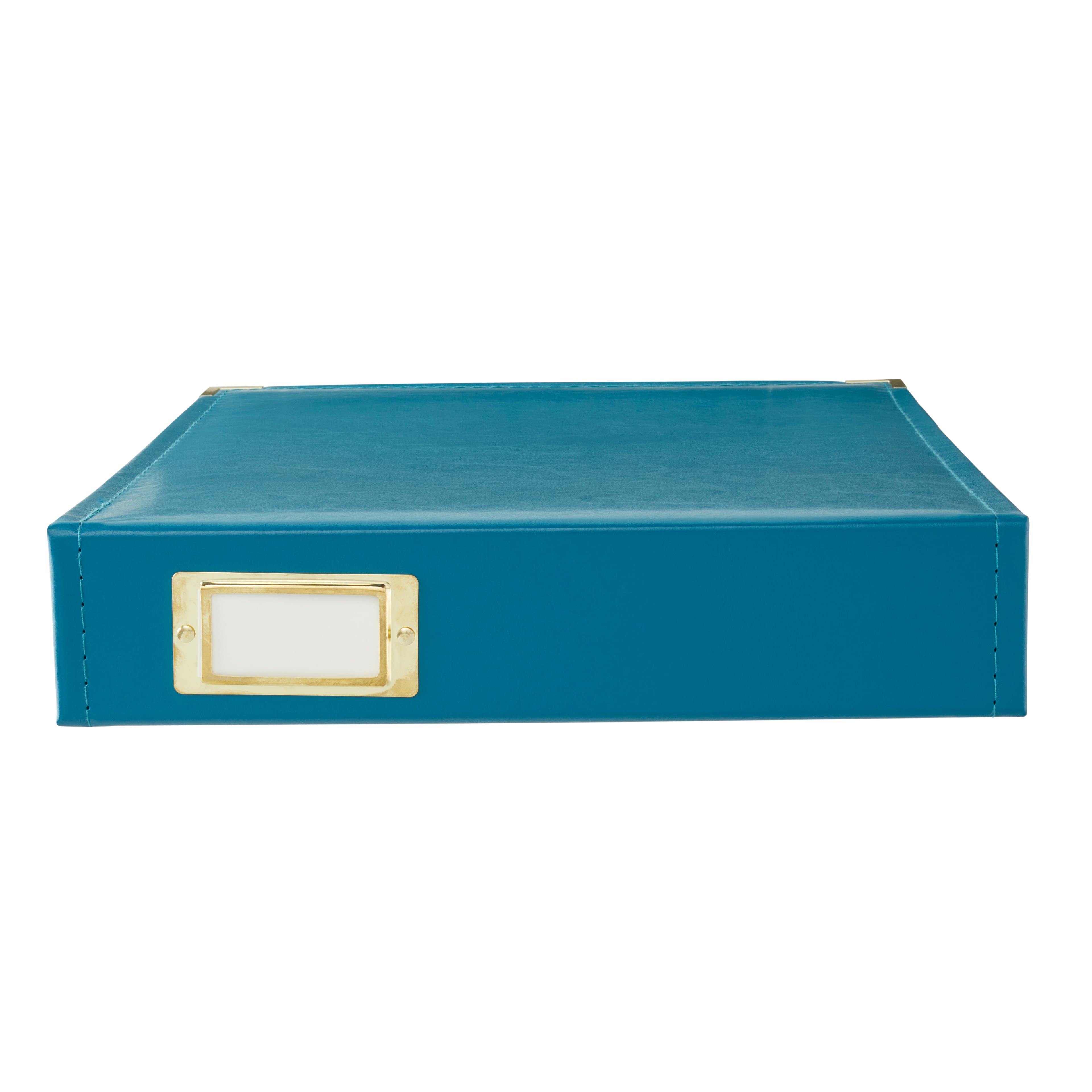 Peacock Blue Faux Leather D-Ring Scrapbook Album by Recollections®