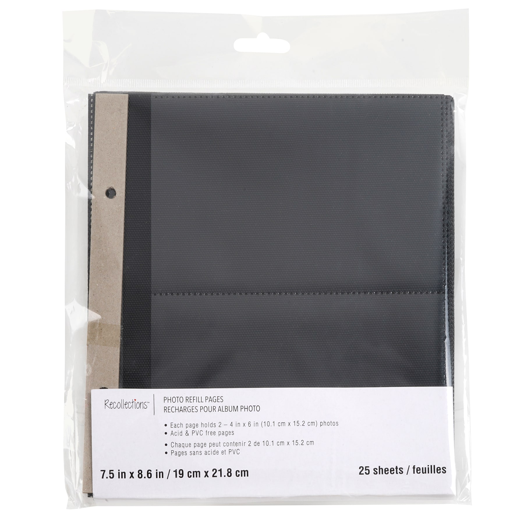 7 5 X 8 6 Black 2 Up Photo Refill Pages By Recollections 7-5-x-8-6-black-2-up-photo-refill-pages-by-recollections