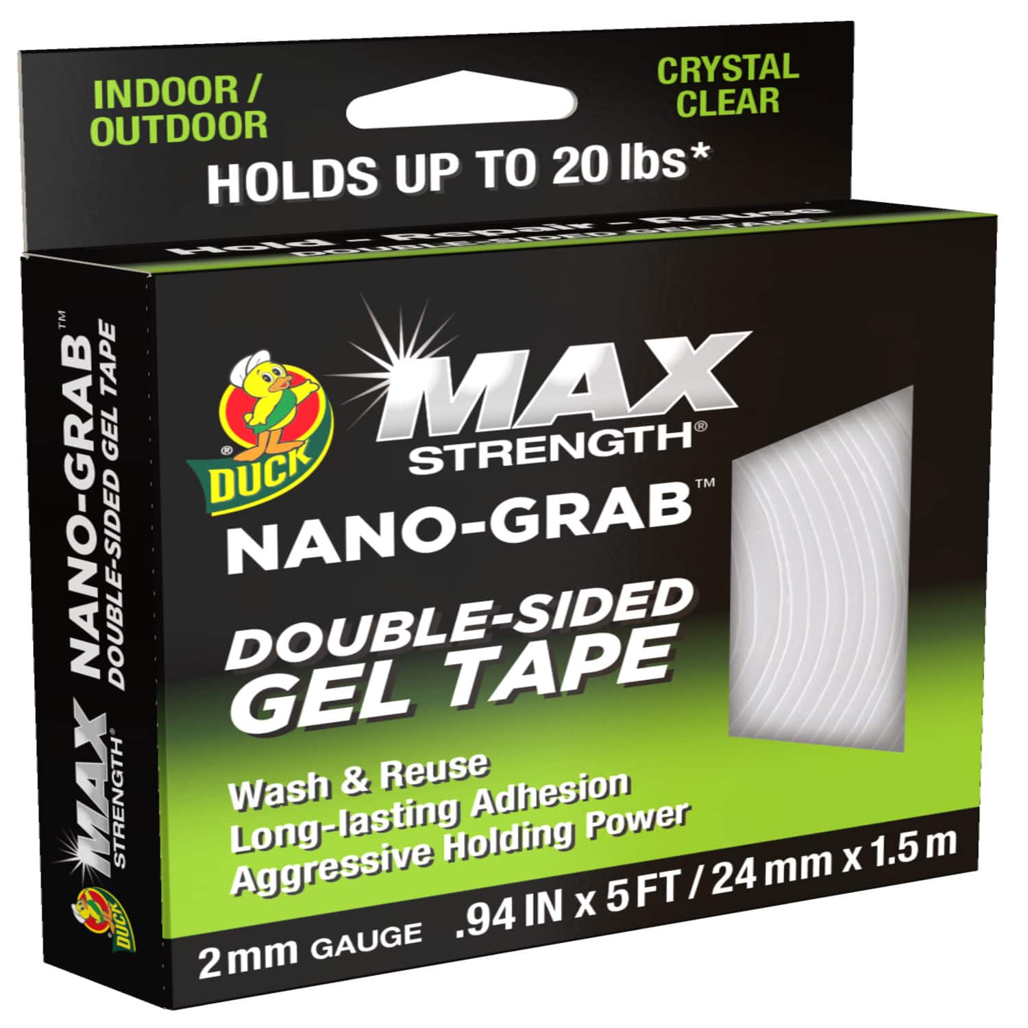 Duck Max Strength&#xAE; Nano-Grab&#x2122; Gel Mounting Tape