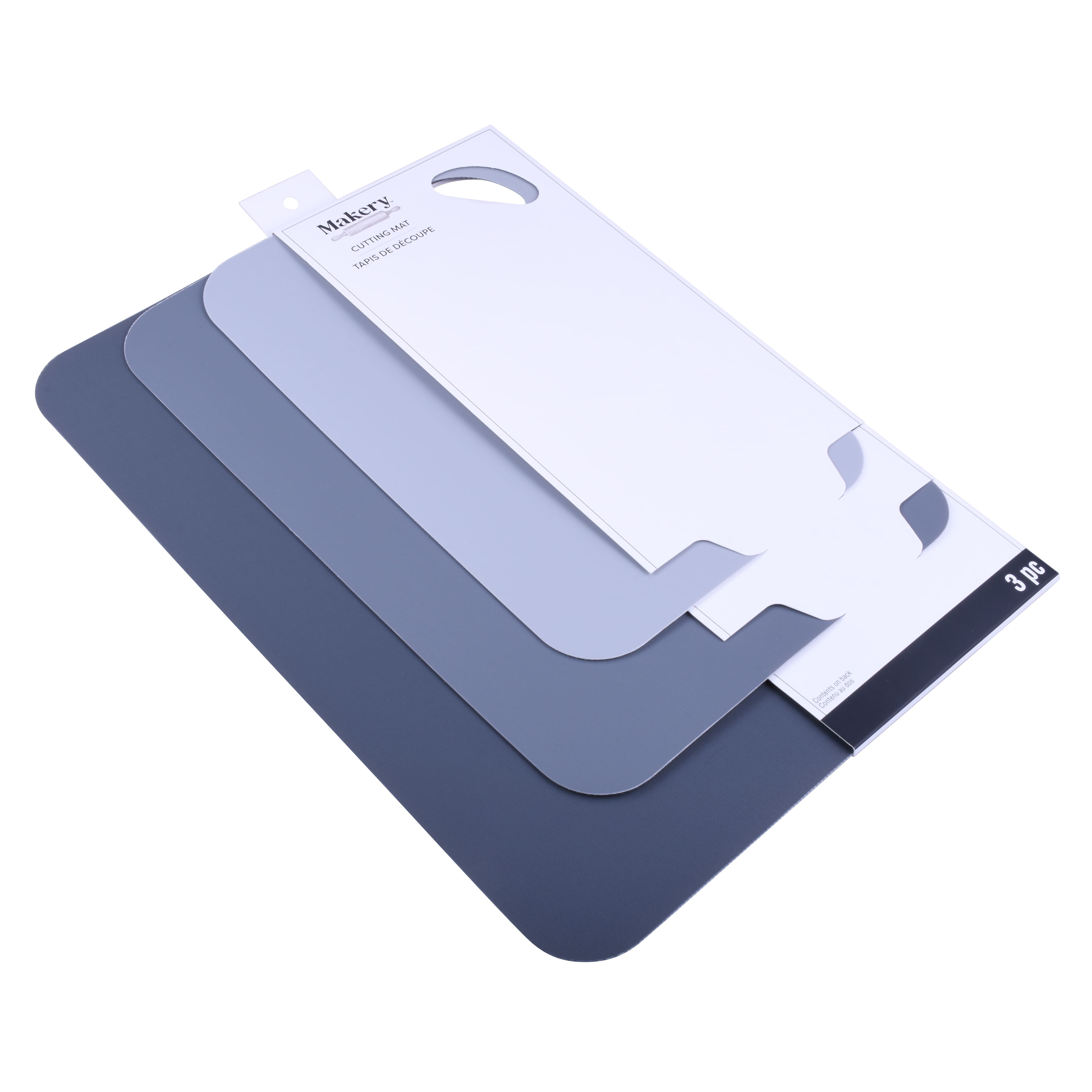 Mixed Blue 3 Piece Polypropylene Cutting Mat Set by Makery&#xAE;