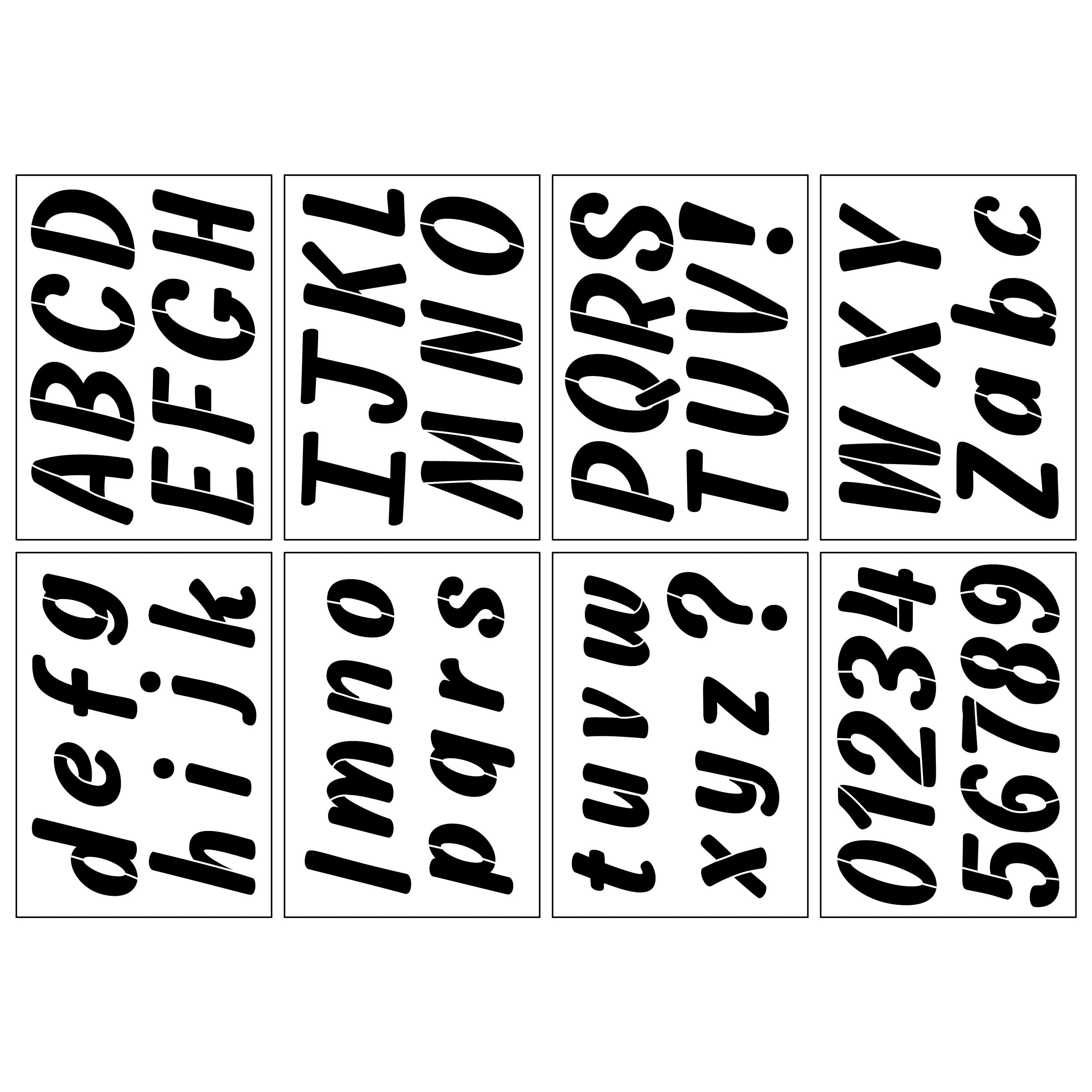 2.7" Italic Sans Serif Alphabet Stencils by Craft Smart®