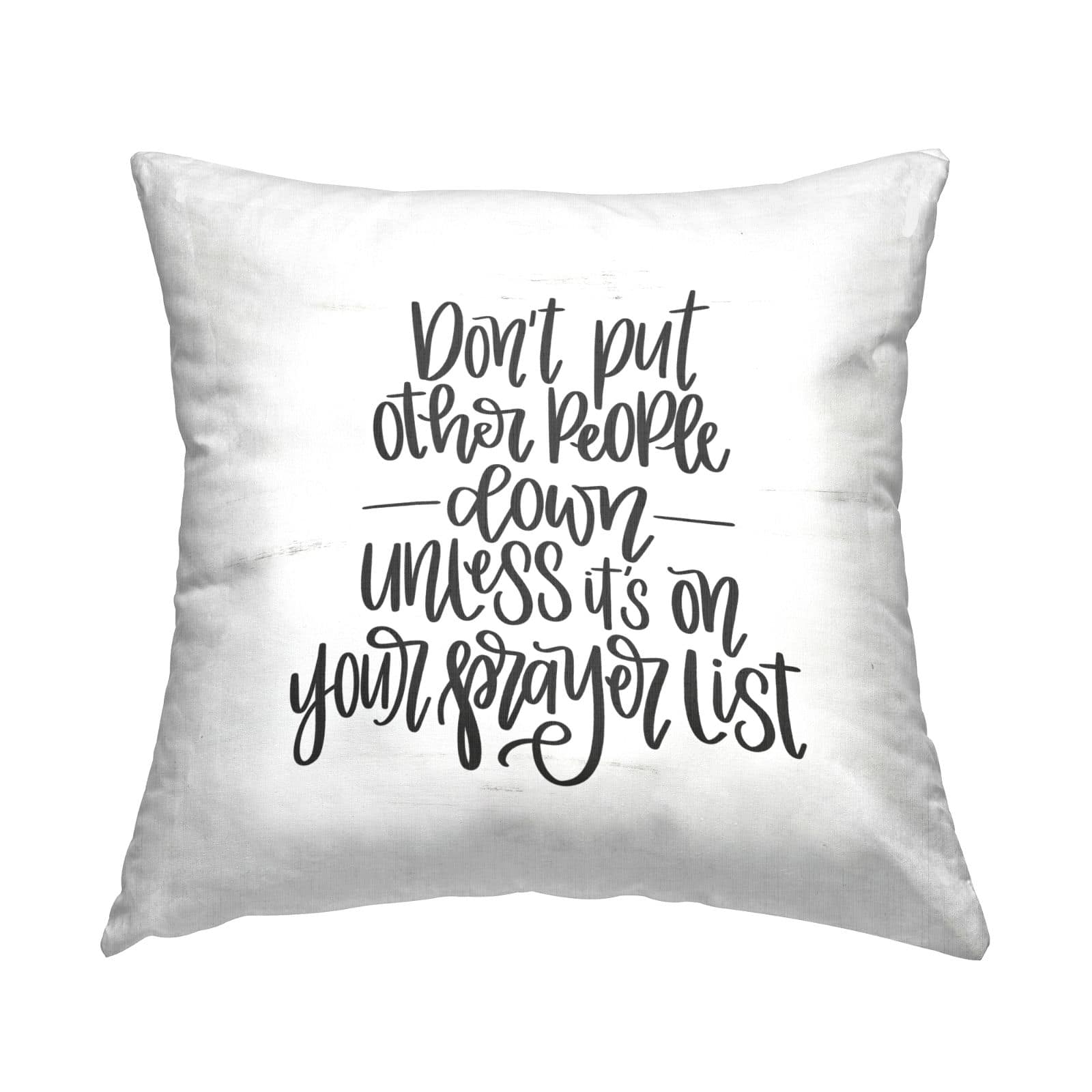 Stupell Industries Don't Put Others Down Inspirational Religious Calligraphy Throw Pillow, 18" x 18"