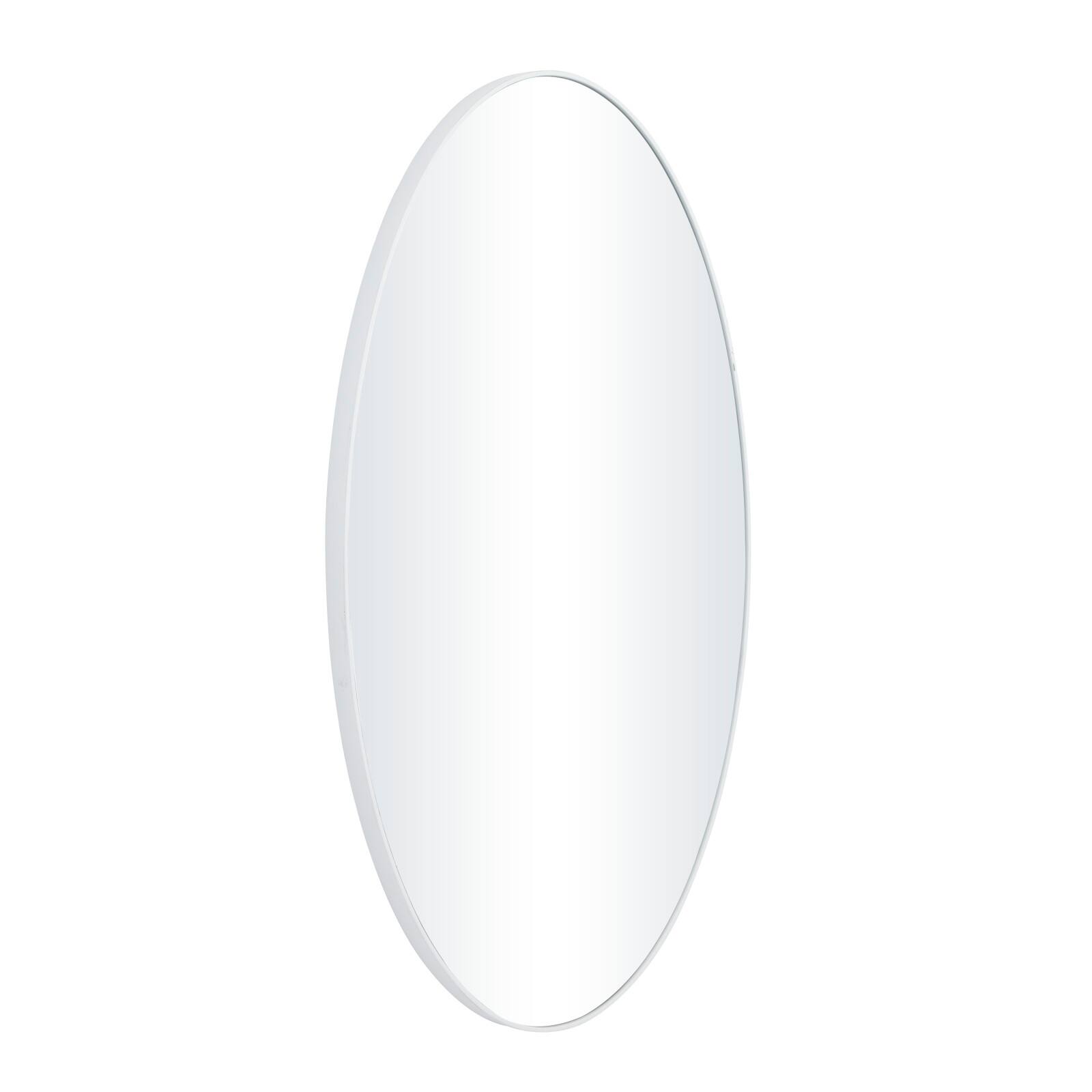 White Contemporary Wall Mirror, 18&#x22; x 1&#x22; x 32&#x22;
