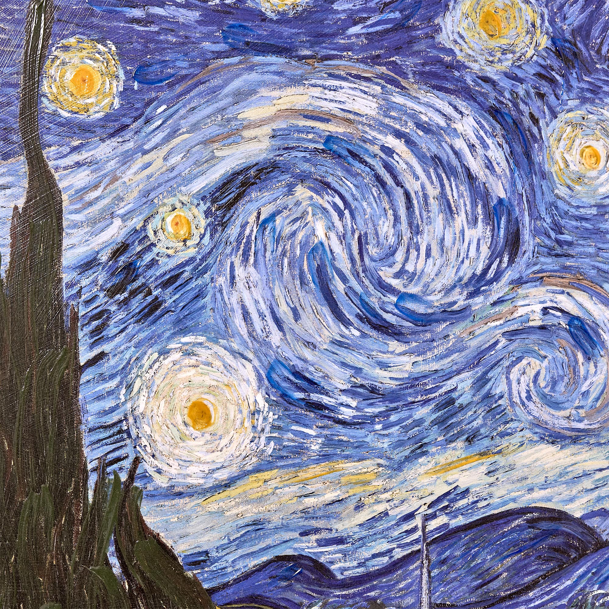 American Art Decor Ornate Framed Starry Night Canvas Print by Vincent van Gogh - 27.75" x 31.5"