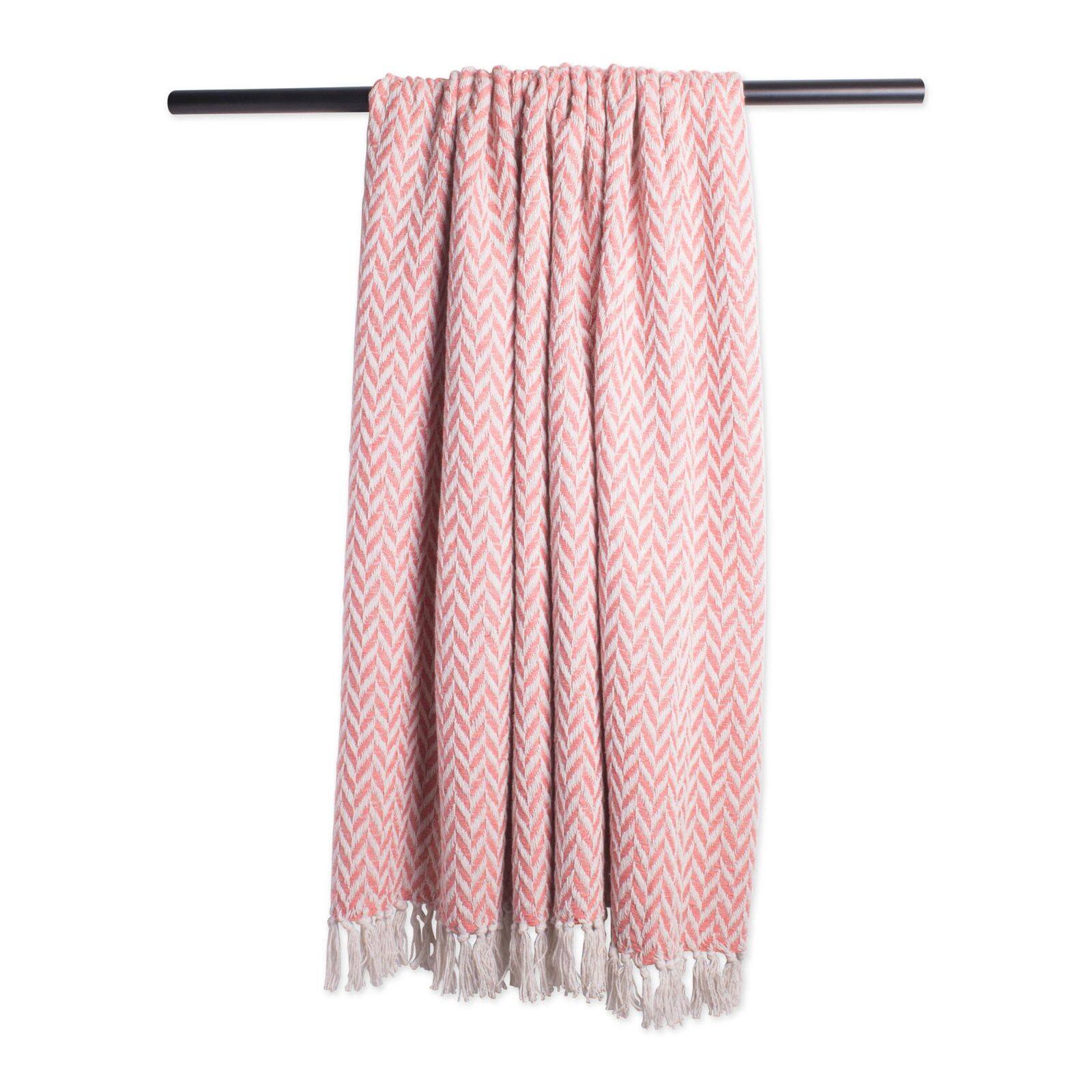 DII&#xAE; Blush Pink Zig-Zag Throw