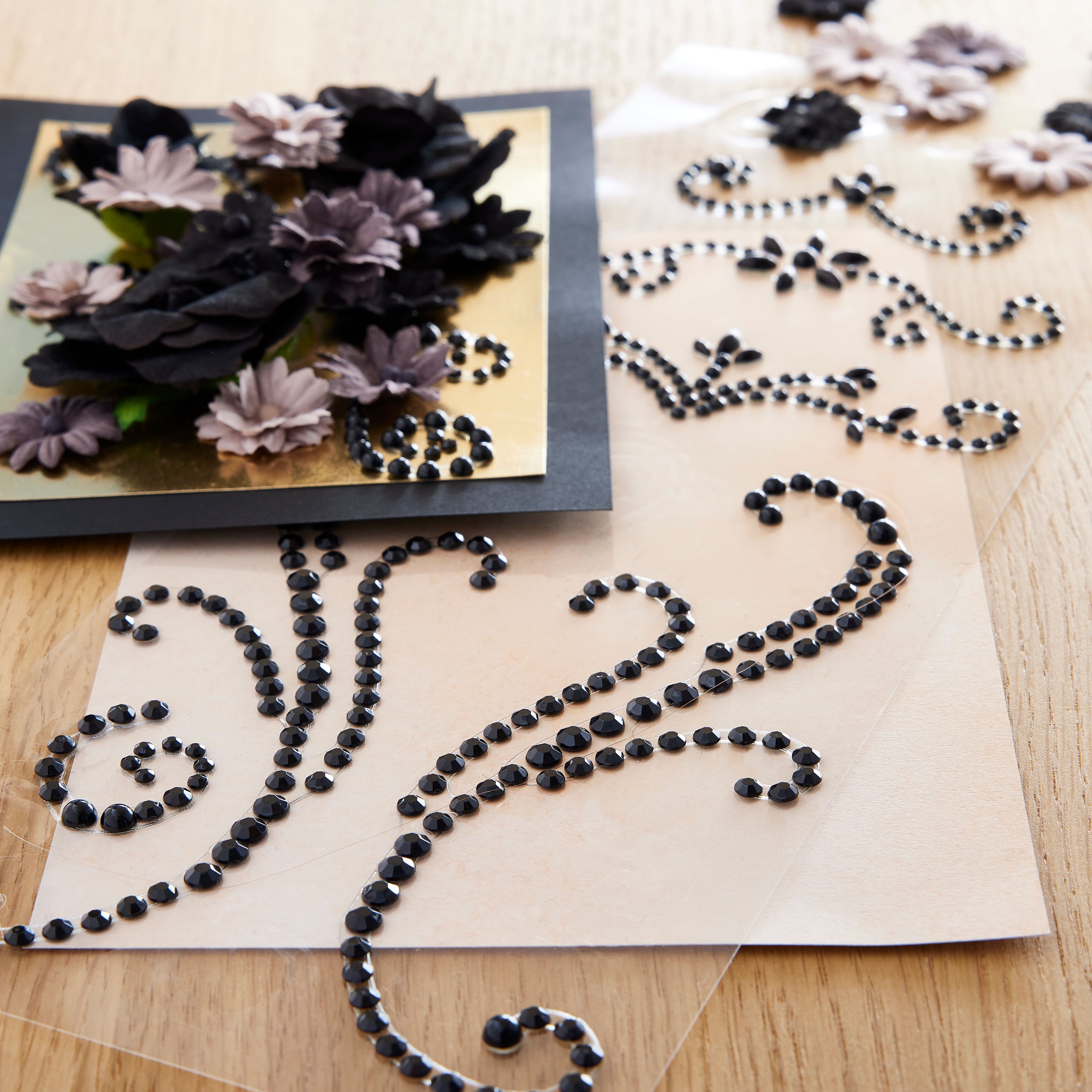 12 Pack: Black Flourish Design Stickers by Recollections™