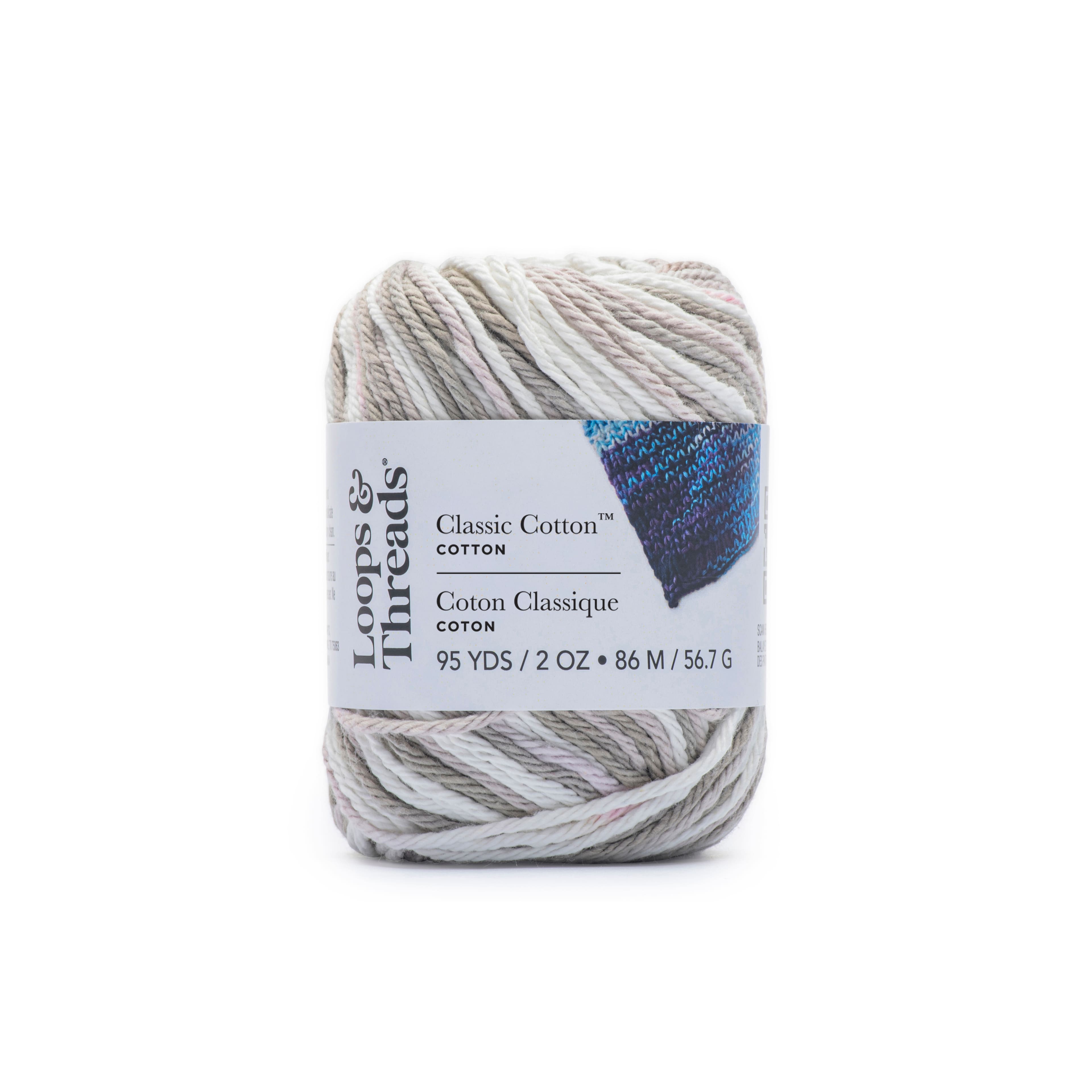 18 Pack: Classic Cotton&#x2122; Patterned Yarn by Loops &#x26; Threads&#xAE;