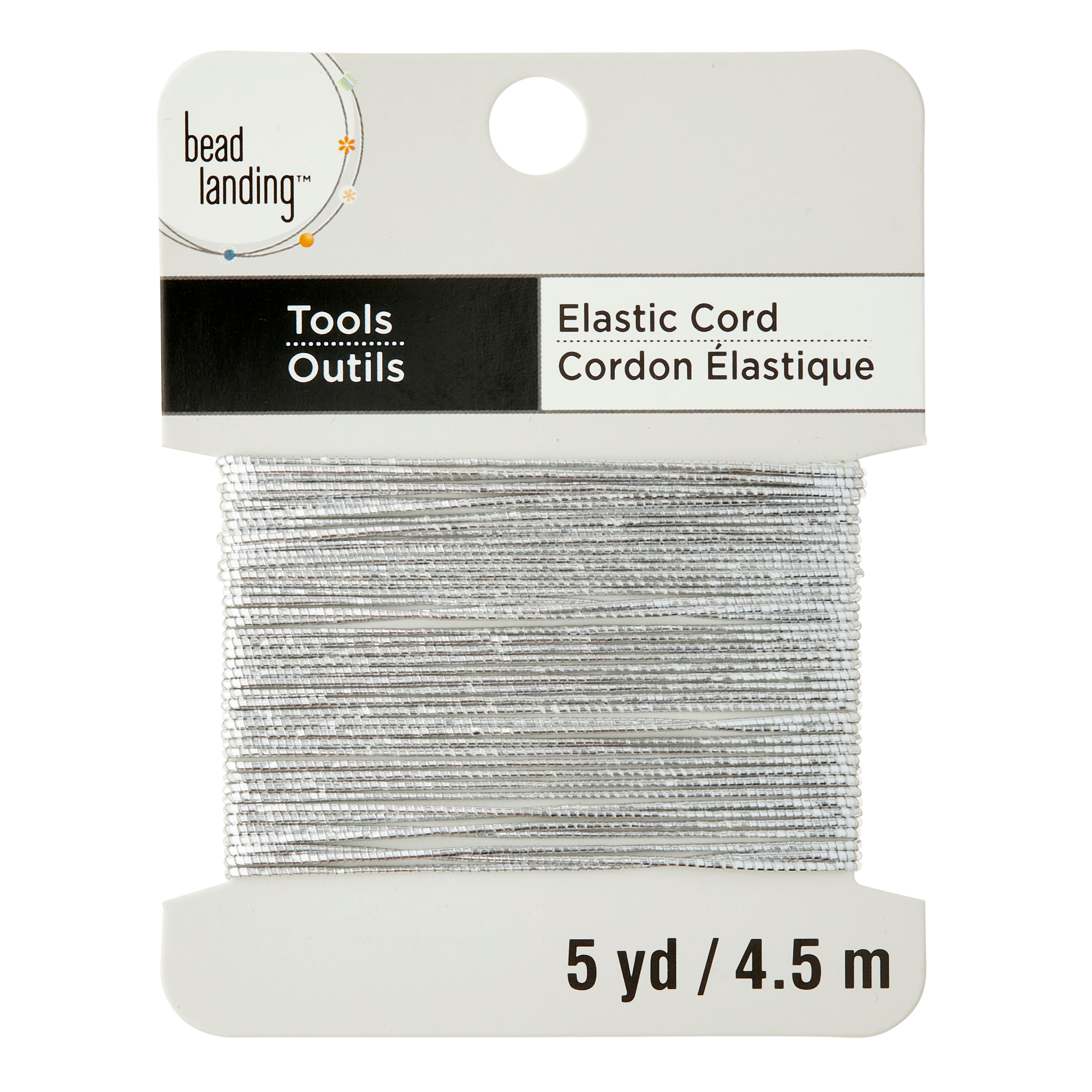 1mm Silver Elastic Cord by Bead Landing™