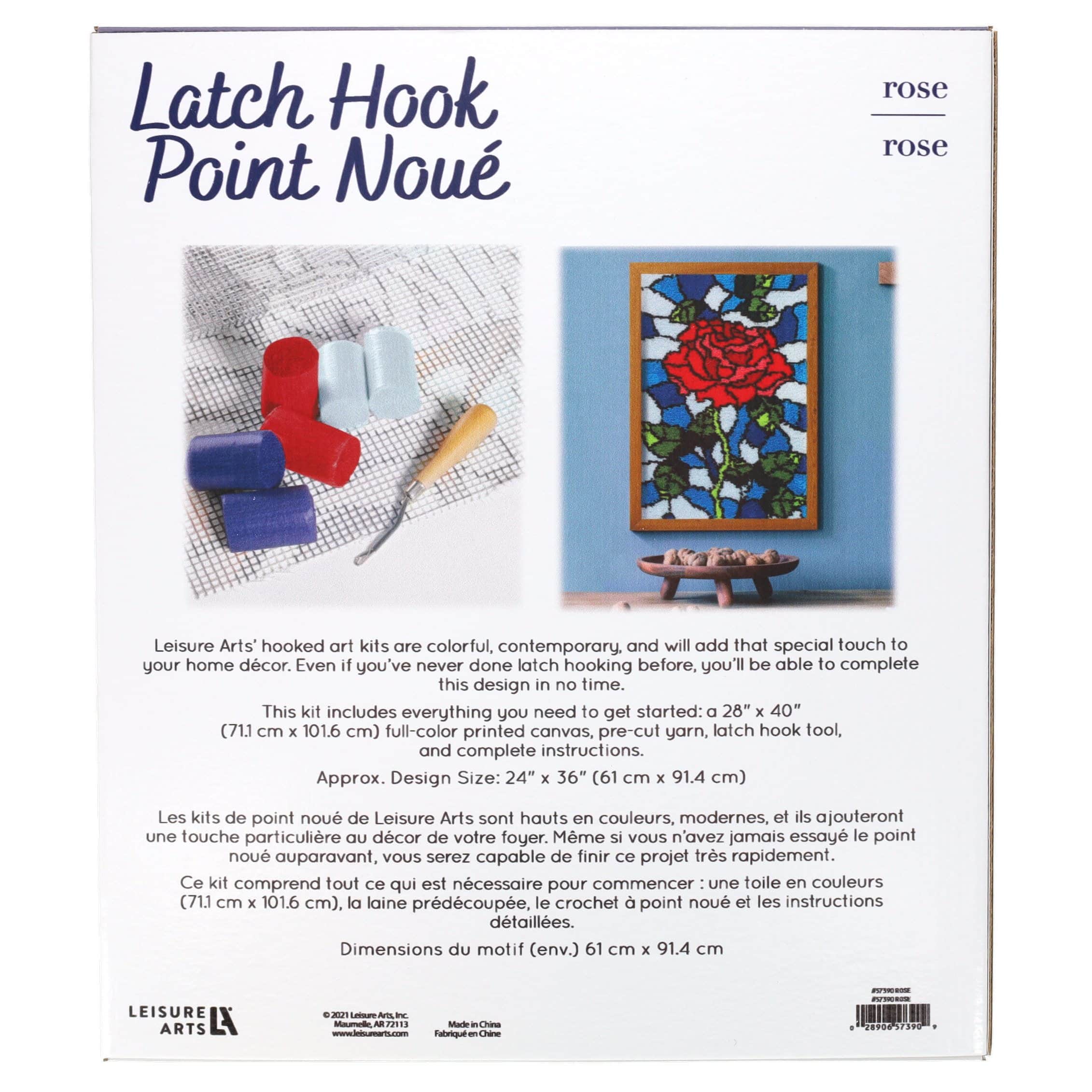 Leisure Arts&#xAE; Rose Latch Hook Kit