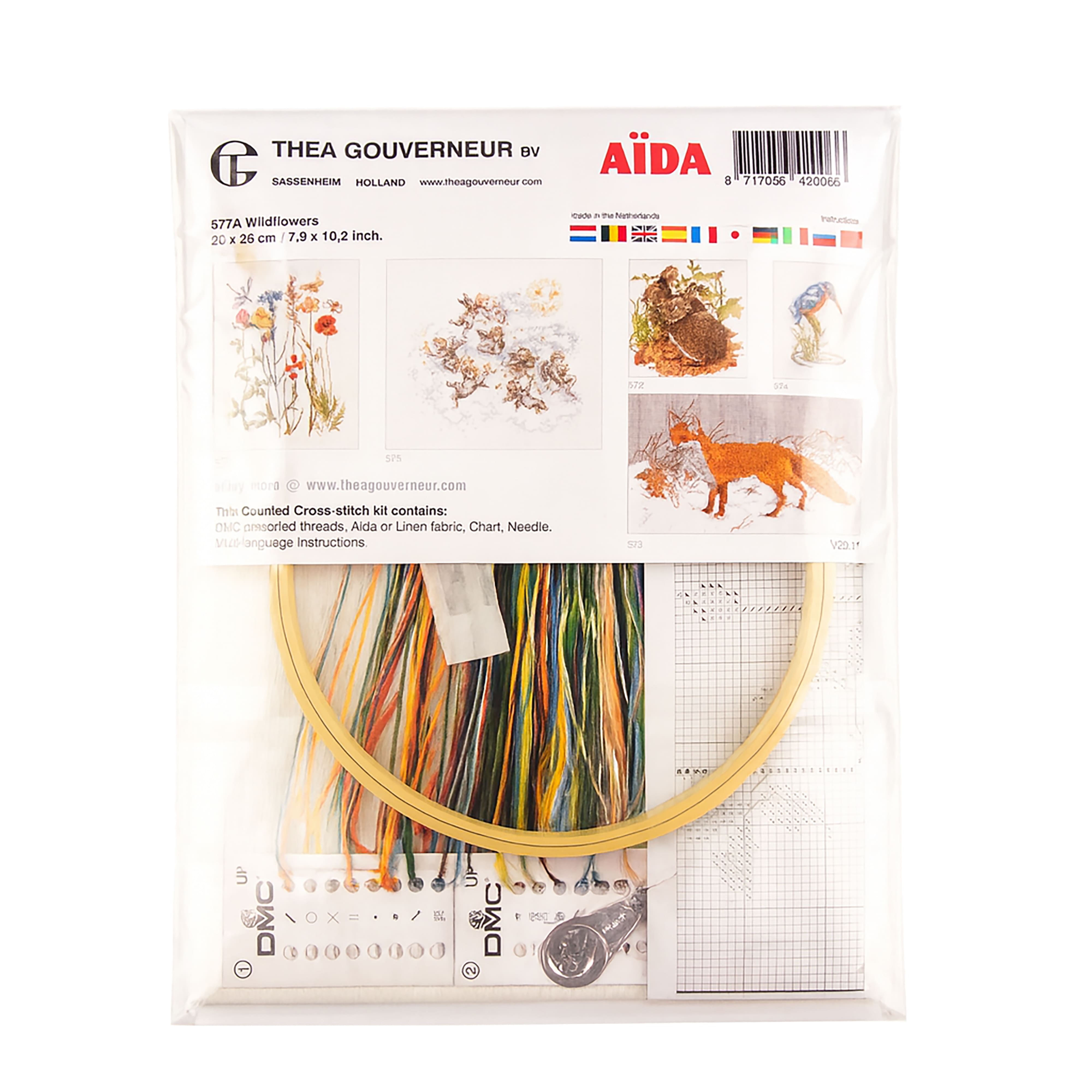 Thea Gouverneur Since 1959® Wildflowers Counted Cross Stitch Kit