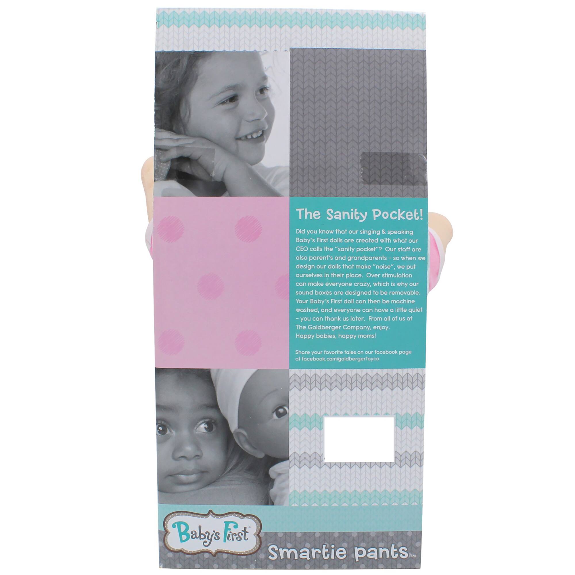 Goldberger Baby&#x27;s First&#xAE; Smartie Pants&#x2122; 12&#x22; Baby Doll with Pink Outfit