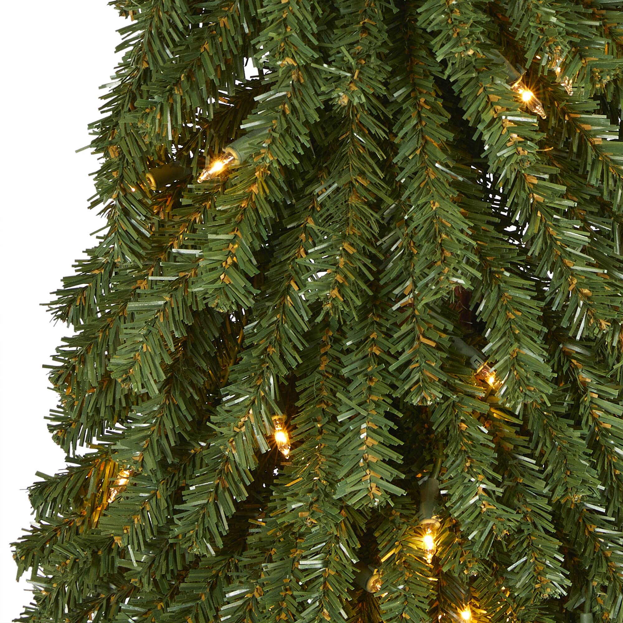 3ft. Pre-Lit Grand Alpine Artificial Christmas Tree, Clear LED Lights