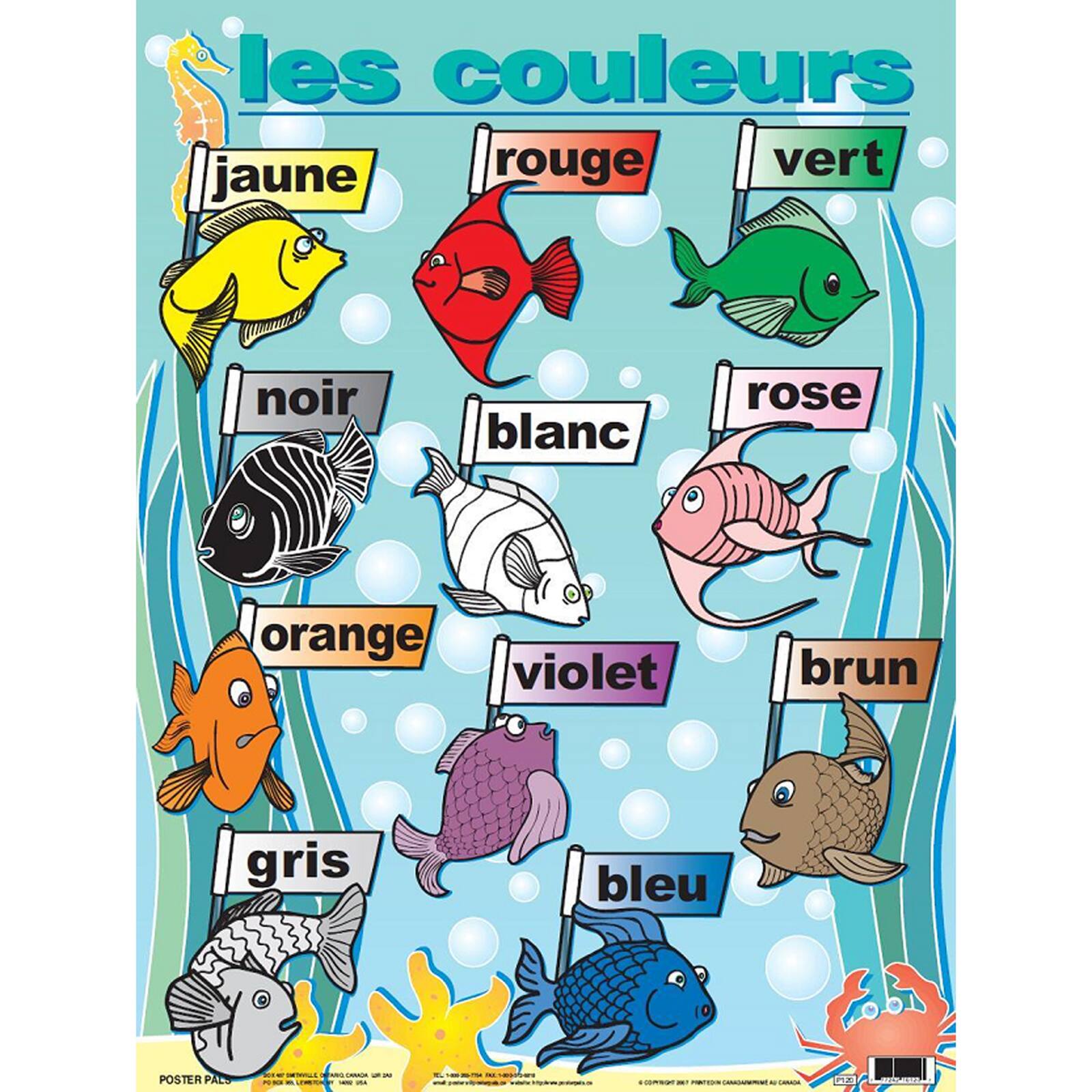 Poster Pals&#xAE; French Essential Classroom Posters, 7ct.