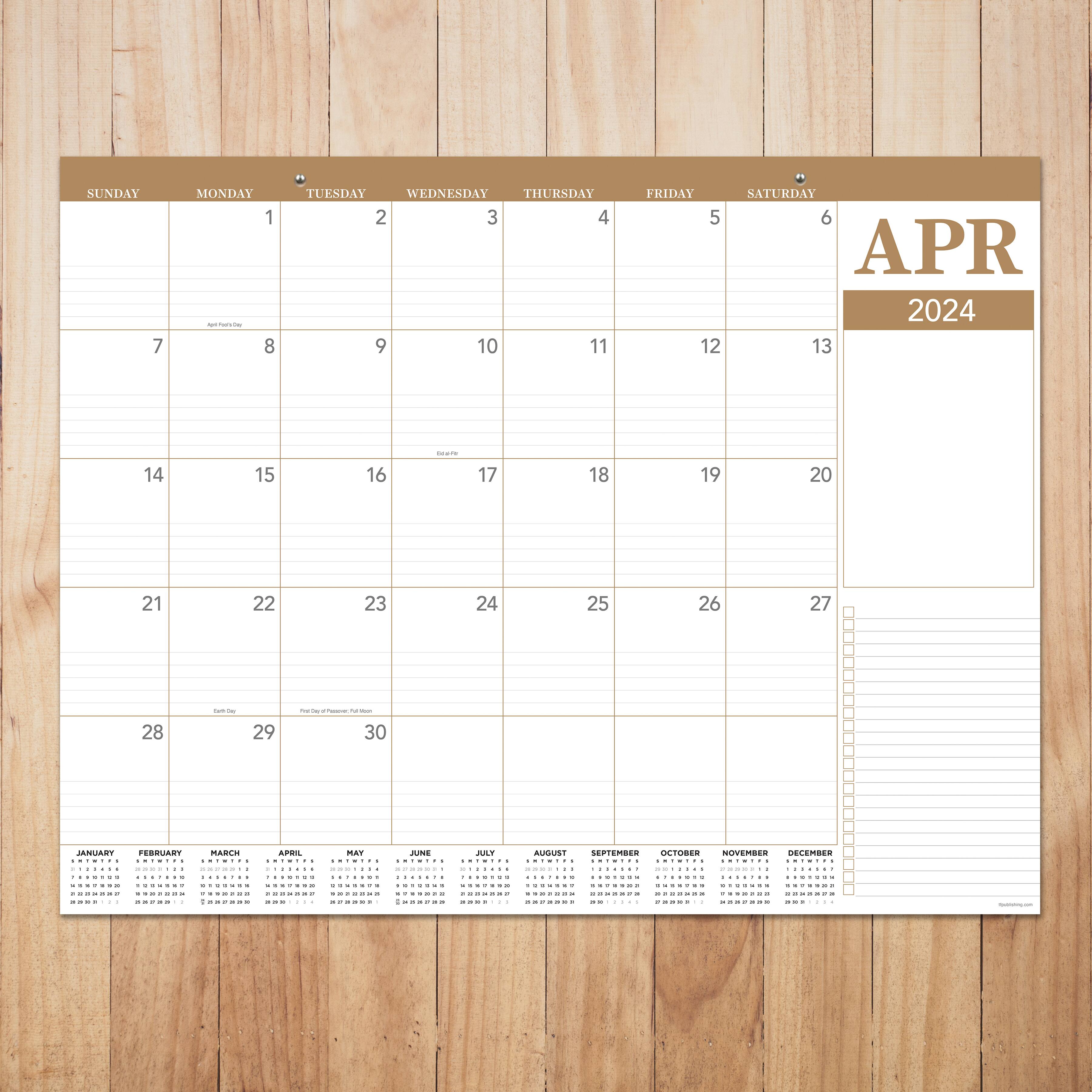 TF Publishing 2024 Professional Large Desk Pad Monthly Blotter Calendar