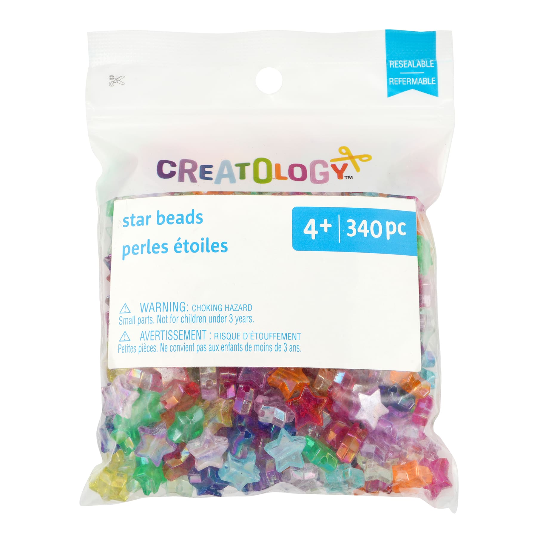 12 Packs: 340 ct. (4,080 total) 10mm Pearlized Star Beads by Creatology™
