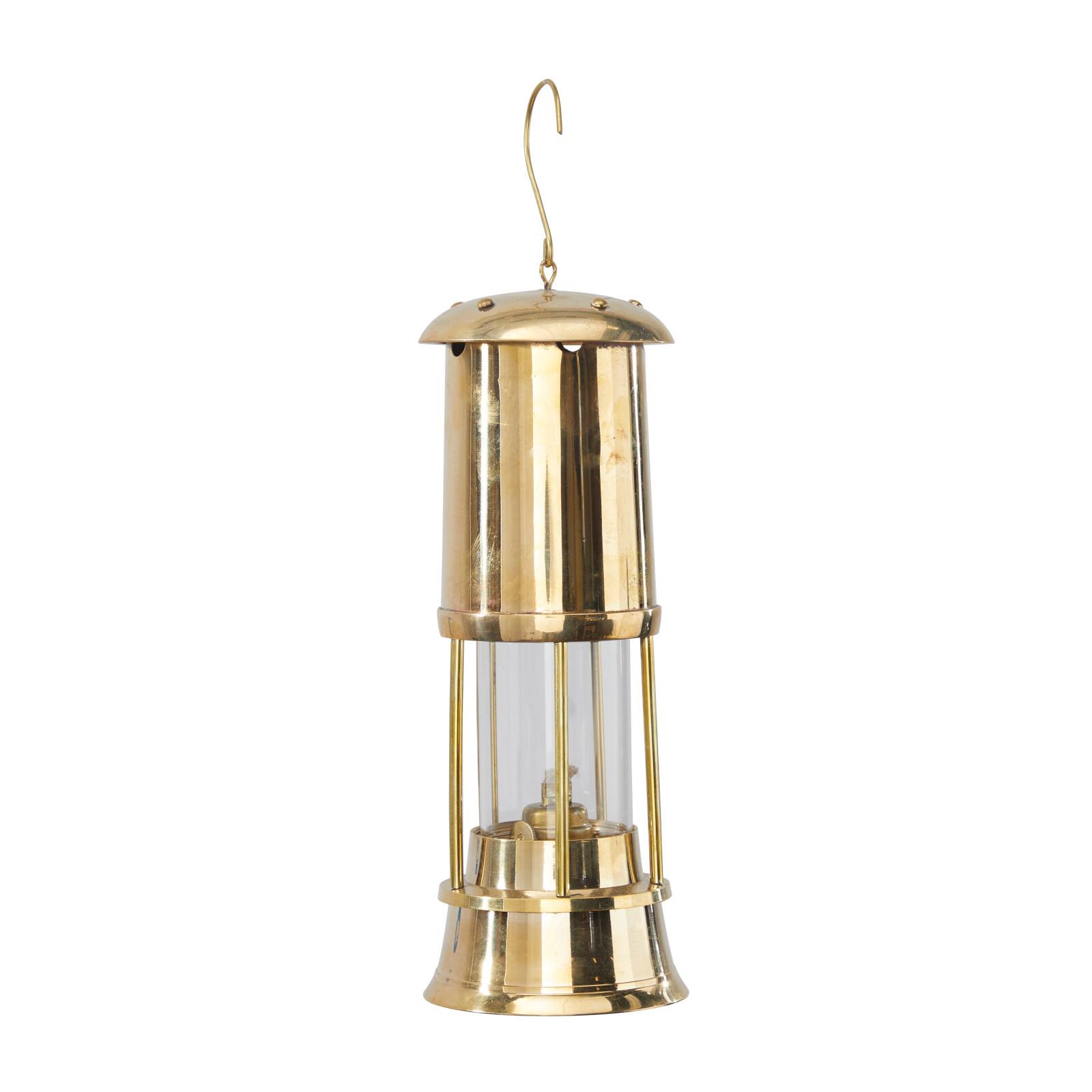 10" Gold Brass Candle Lantern