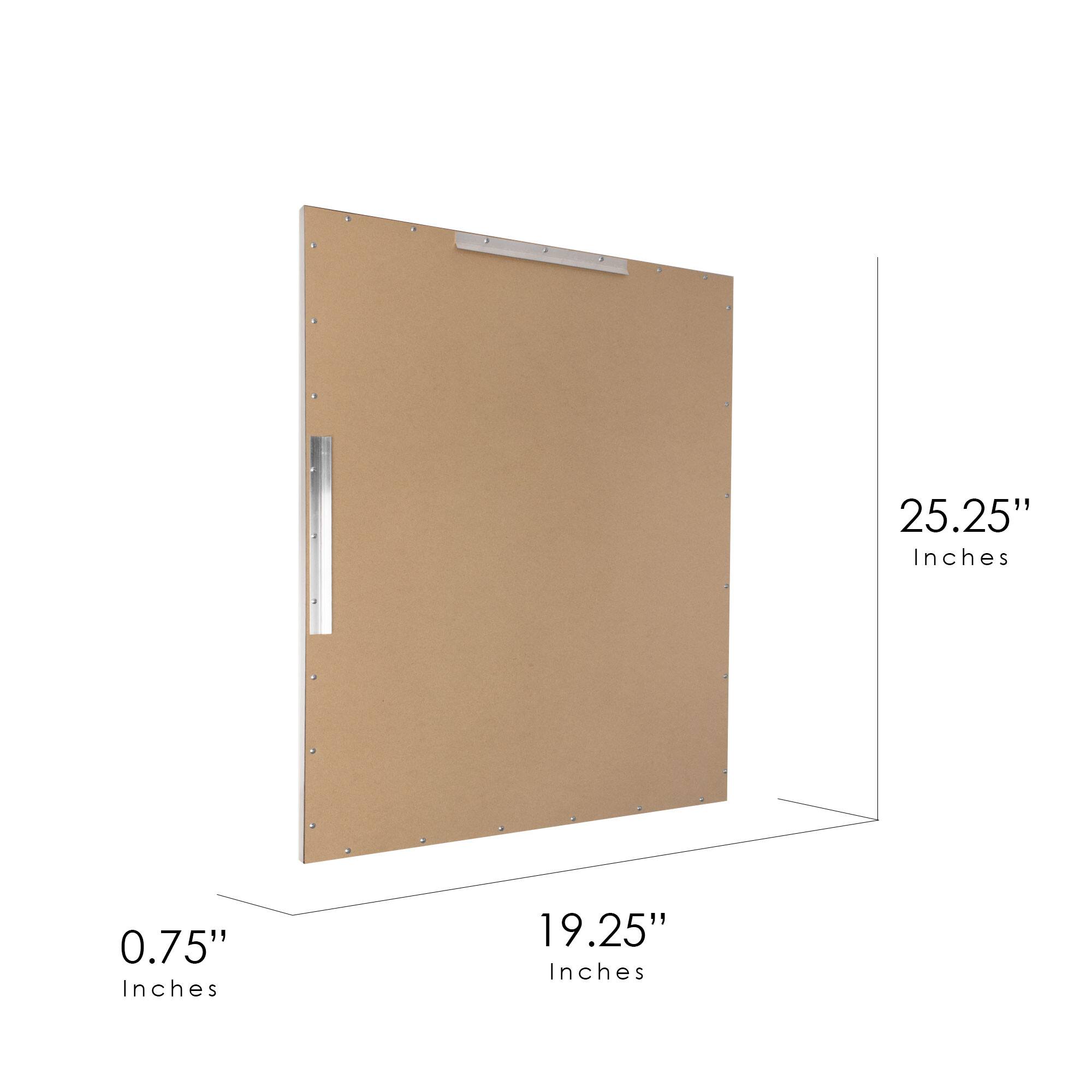 Head West 25" Brushed Nickel Stainless Steel Framed Wall Mirror