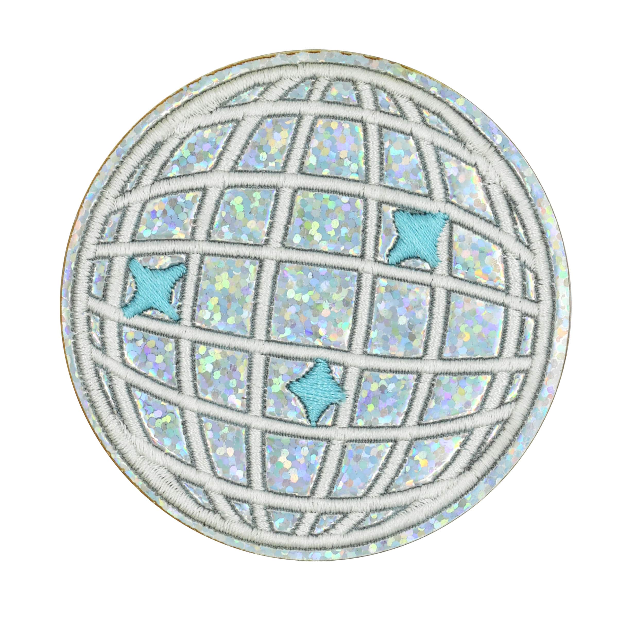 Iron-On &#x26; Adhesive Disco Ball Embroidered Patch by Make Market&#xAE;