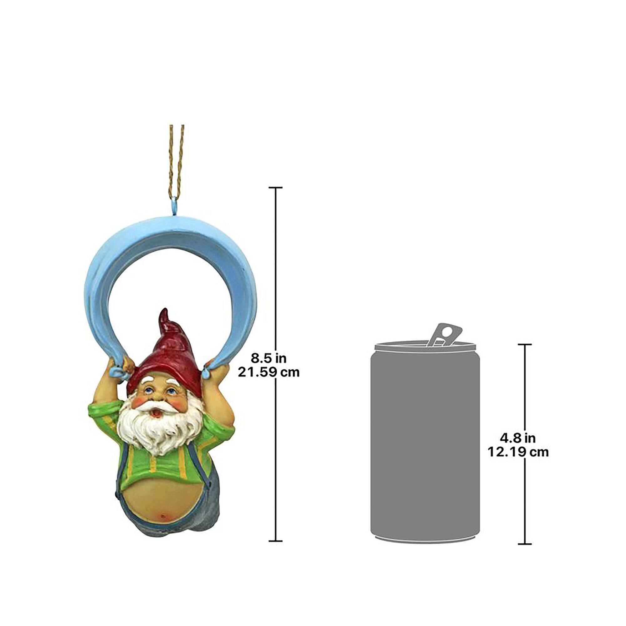 Design Toscano 8.5&#x22; Paavo and His Parachute Adrenaline Junkie Hanging Garden Gnome Statue