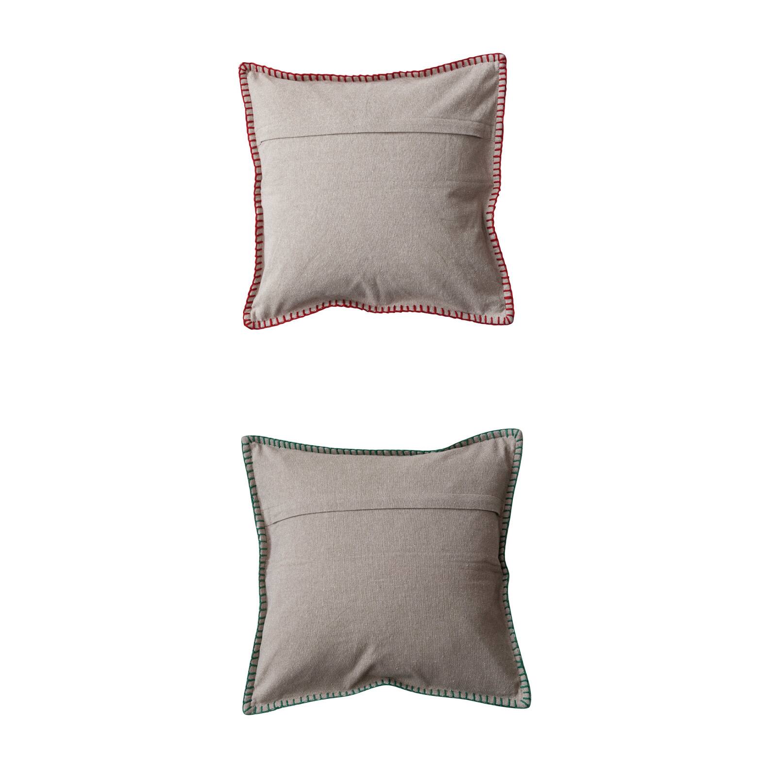 Hello Honey&#xAE; 18&#x22; Embroidered Tree &#x26; Star Woven Cotton Throw Pillow Set