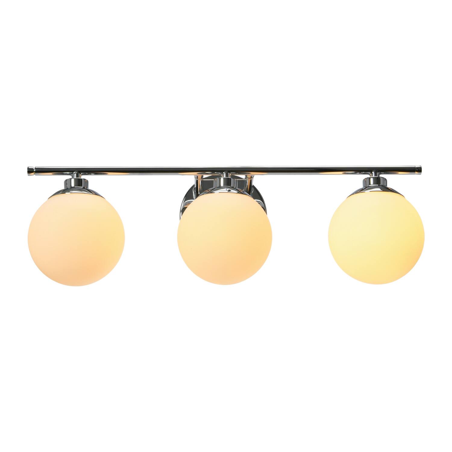 Hello Honey® Robert Stevenson Lighting Lorne Metal & Frosted Glass 3-Light Vanity
