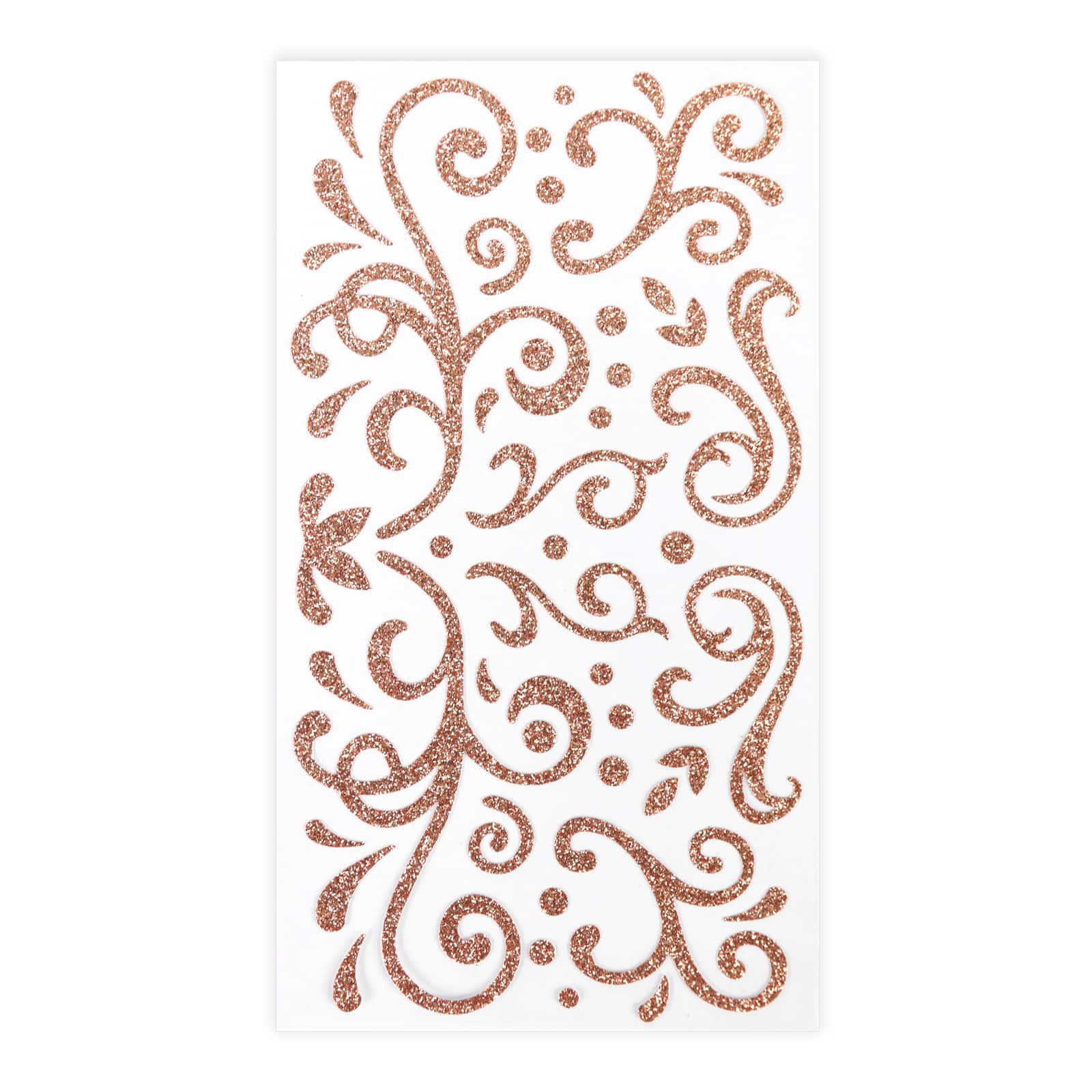 12 Pack: Rose Gold Glitter Swirl Stickers by Recollections™