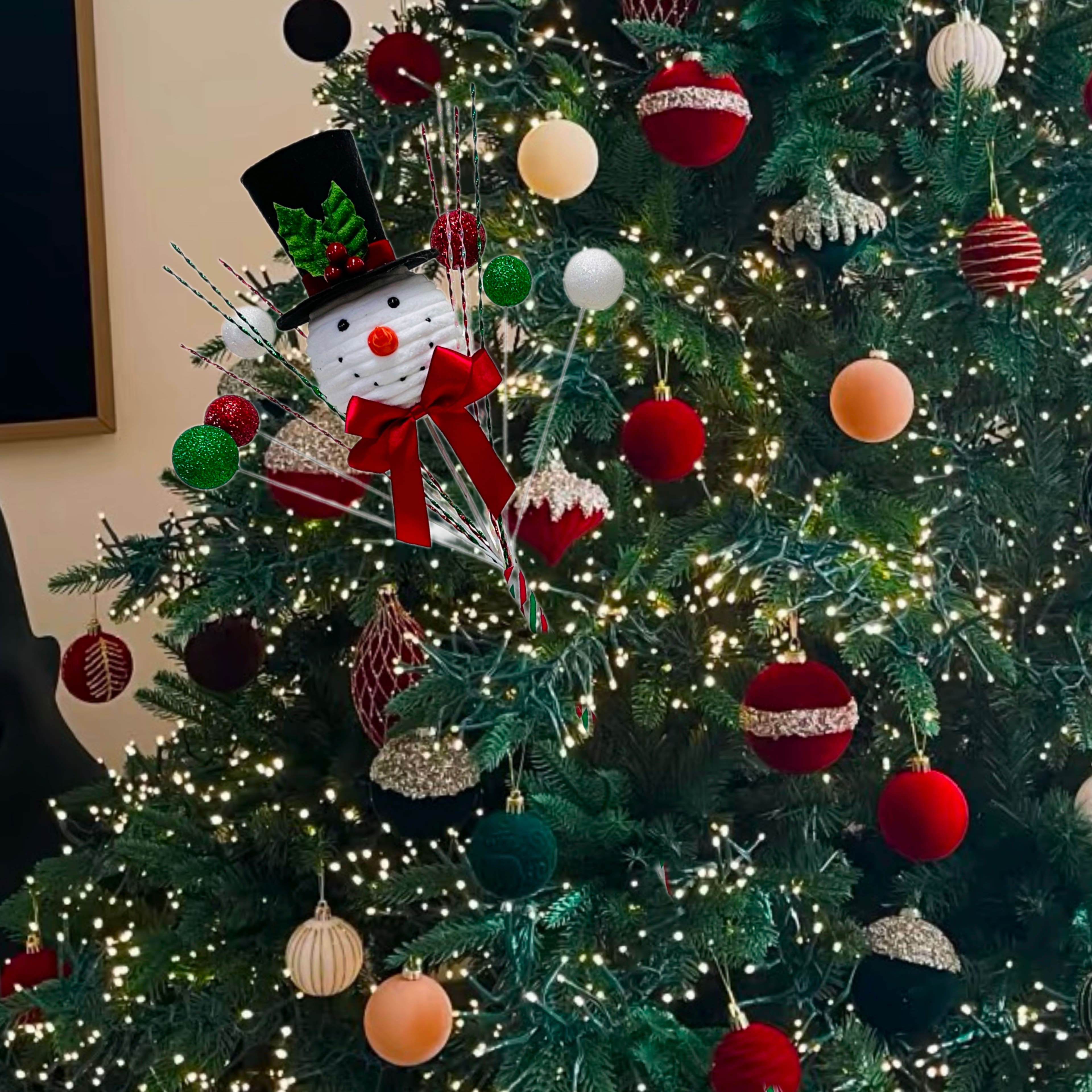 28" Snowman with Glitter Balls Stem by Ashland®