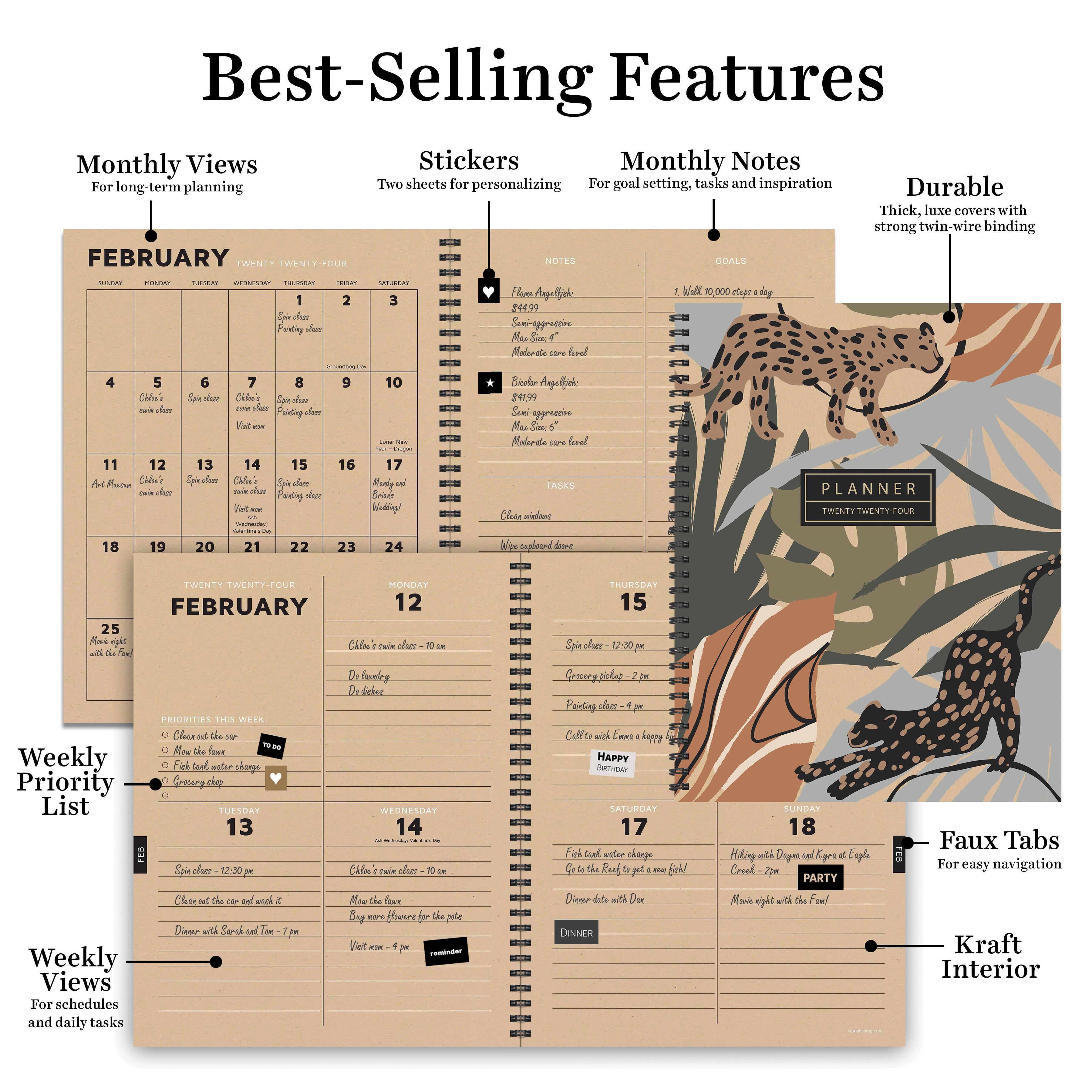 TF Publishing 2024 In the Jungle Large Planner