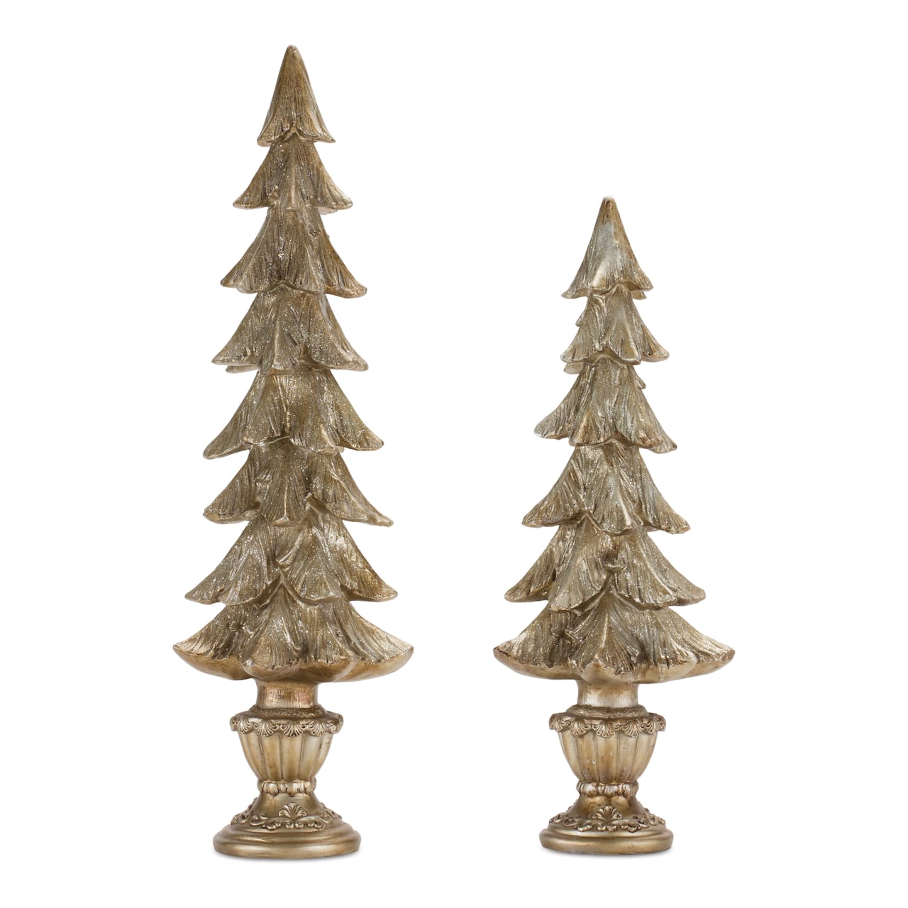 Pine Trees on Pedestals Tabletop Décor Set, 23.25