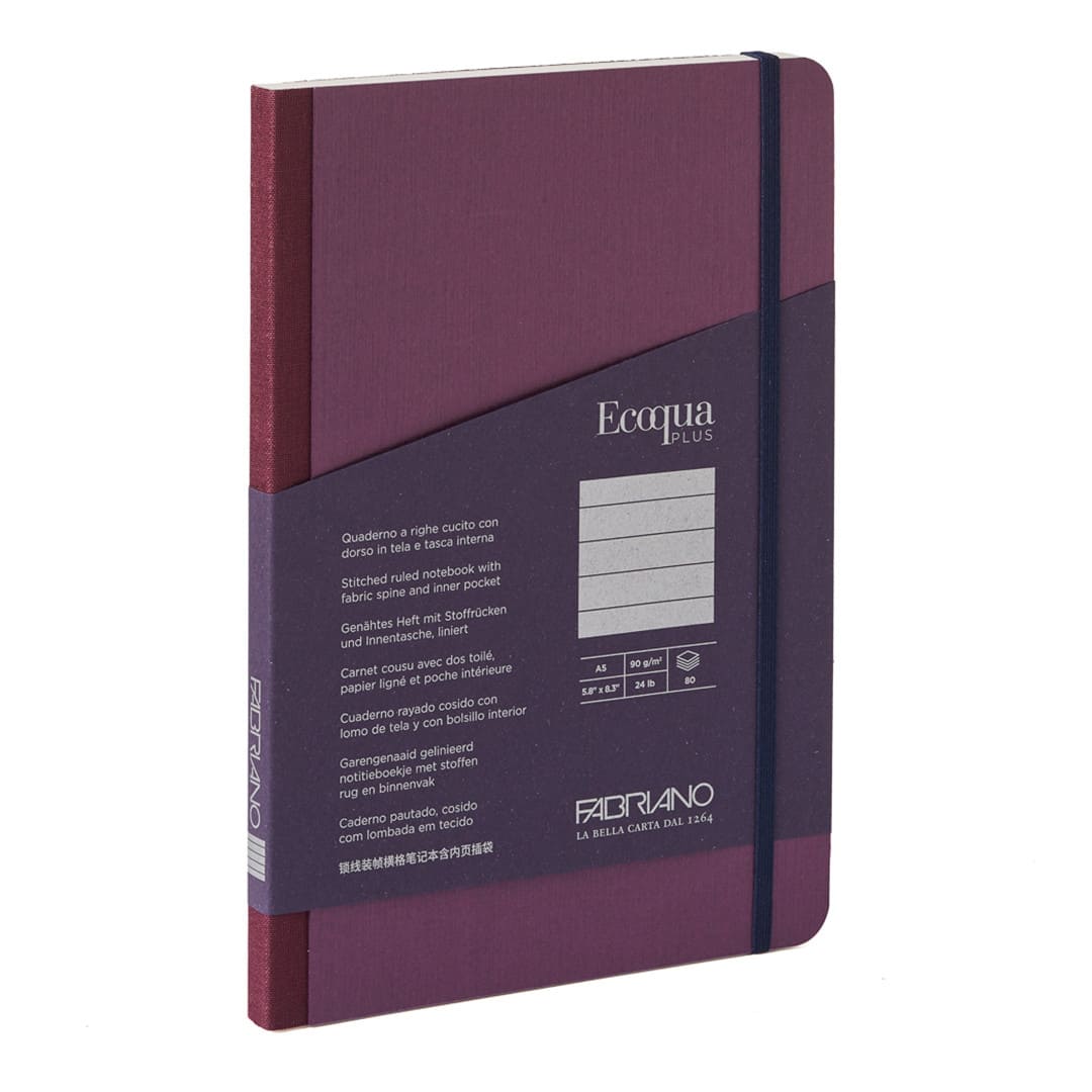 Fabriano&#xAE; EcoQua Plus A5 Lined Fabric-Bound Notebook