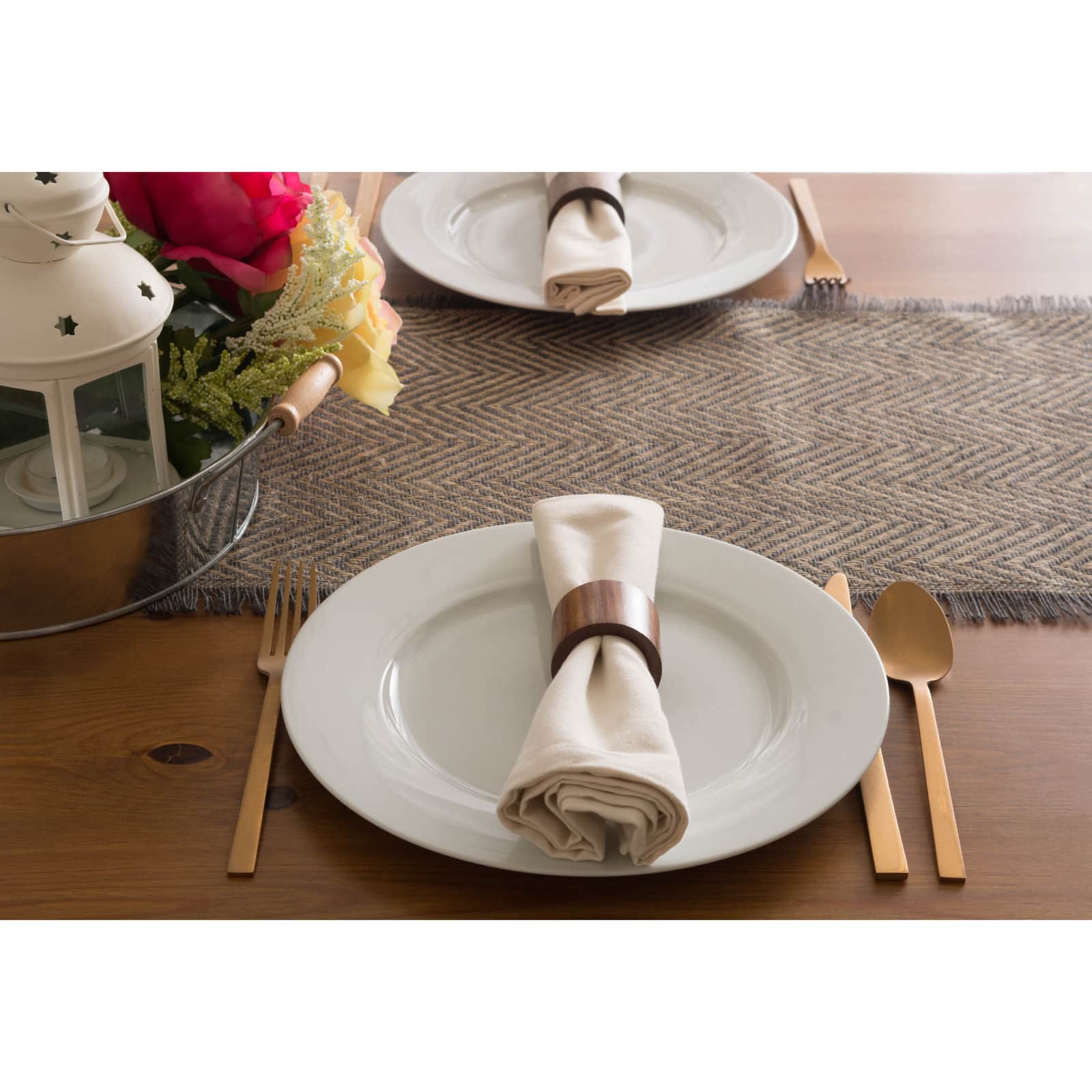 DII&#xAE; 108&#x22; Chevron Burlap Table Runner