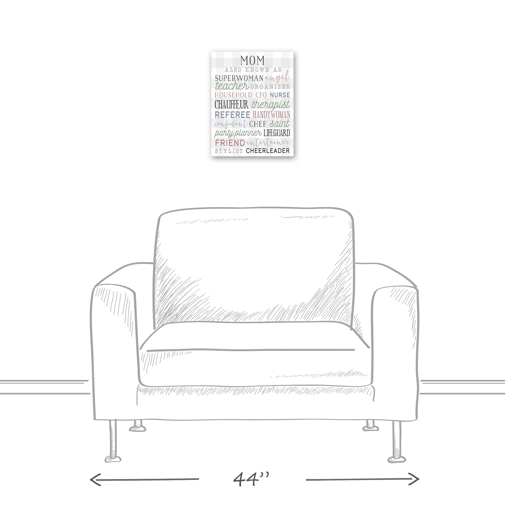 Mom Words Canvas Wall Art