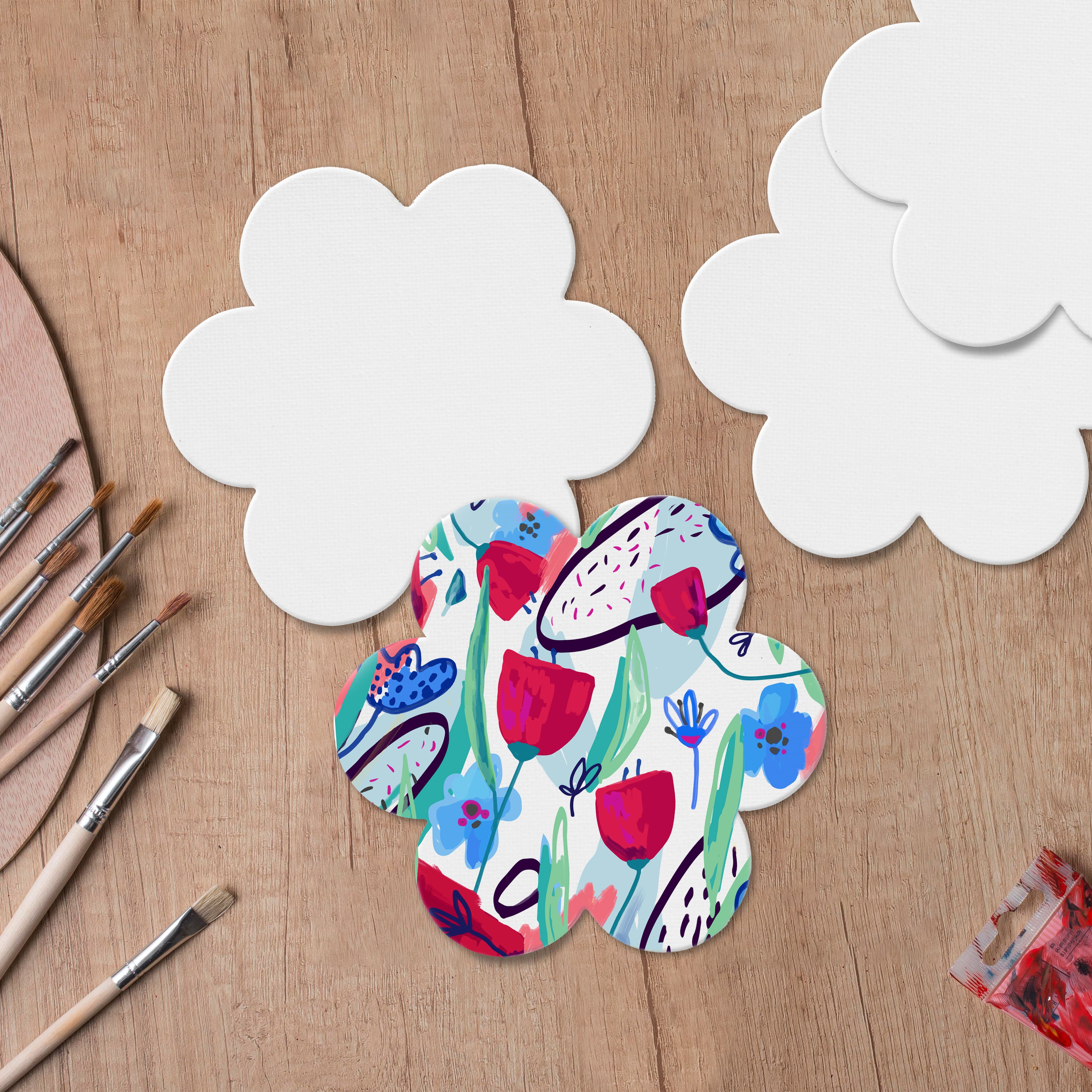 5 Pack 4&#x22; Shaped Magnetic Canvas Panels by Craft Smart&#x2122;