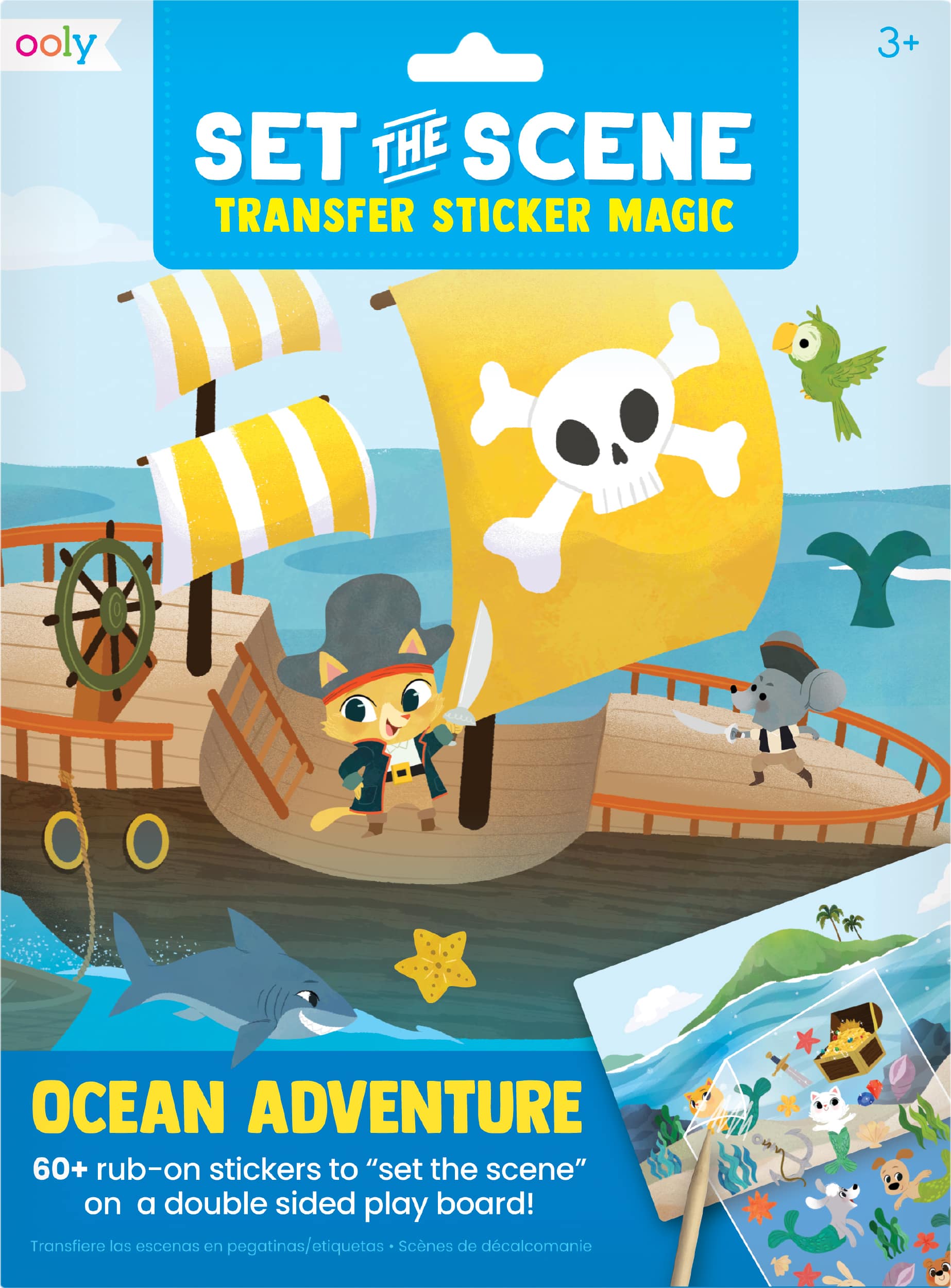 OOLY Ocean Adventure Set The Scene Transfer Stickers Magic