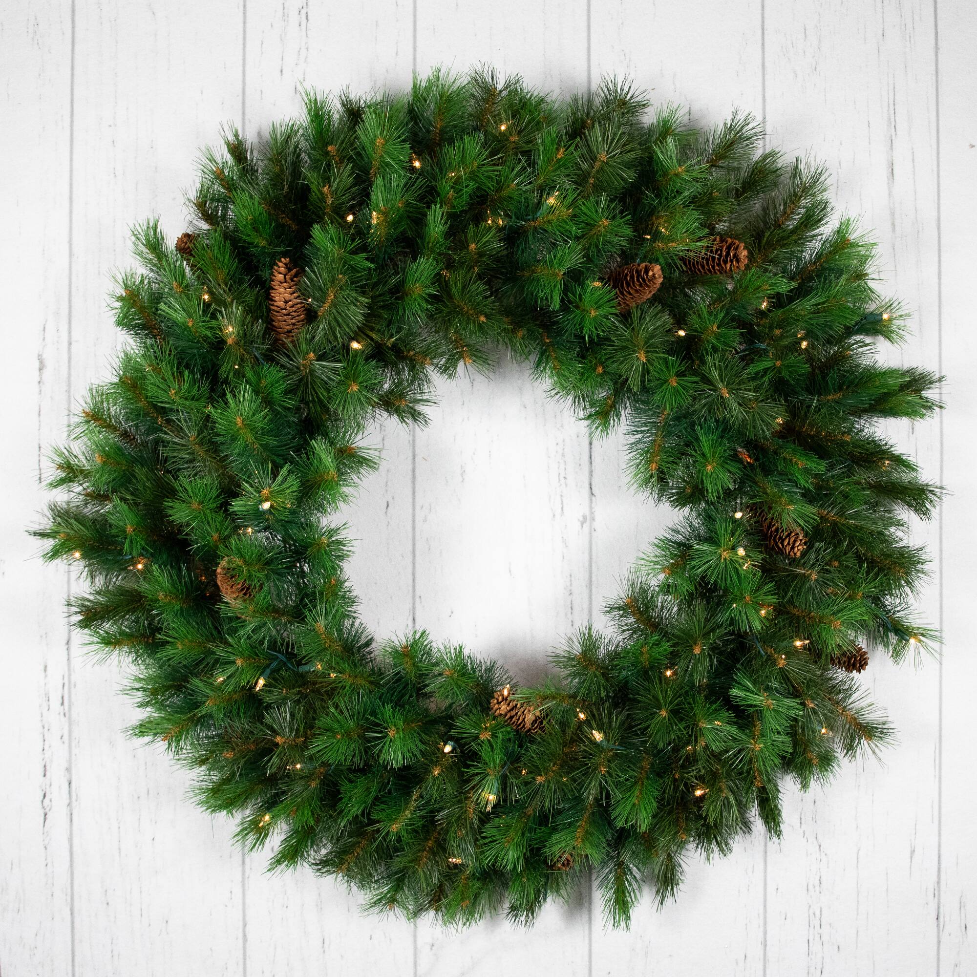 48" Pre-Lit Royal Oregon Pine Artificial Christmas Wreath