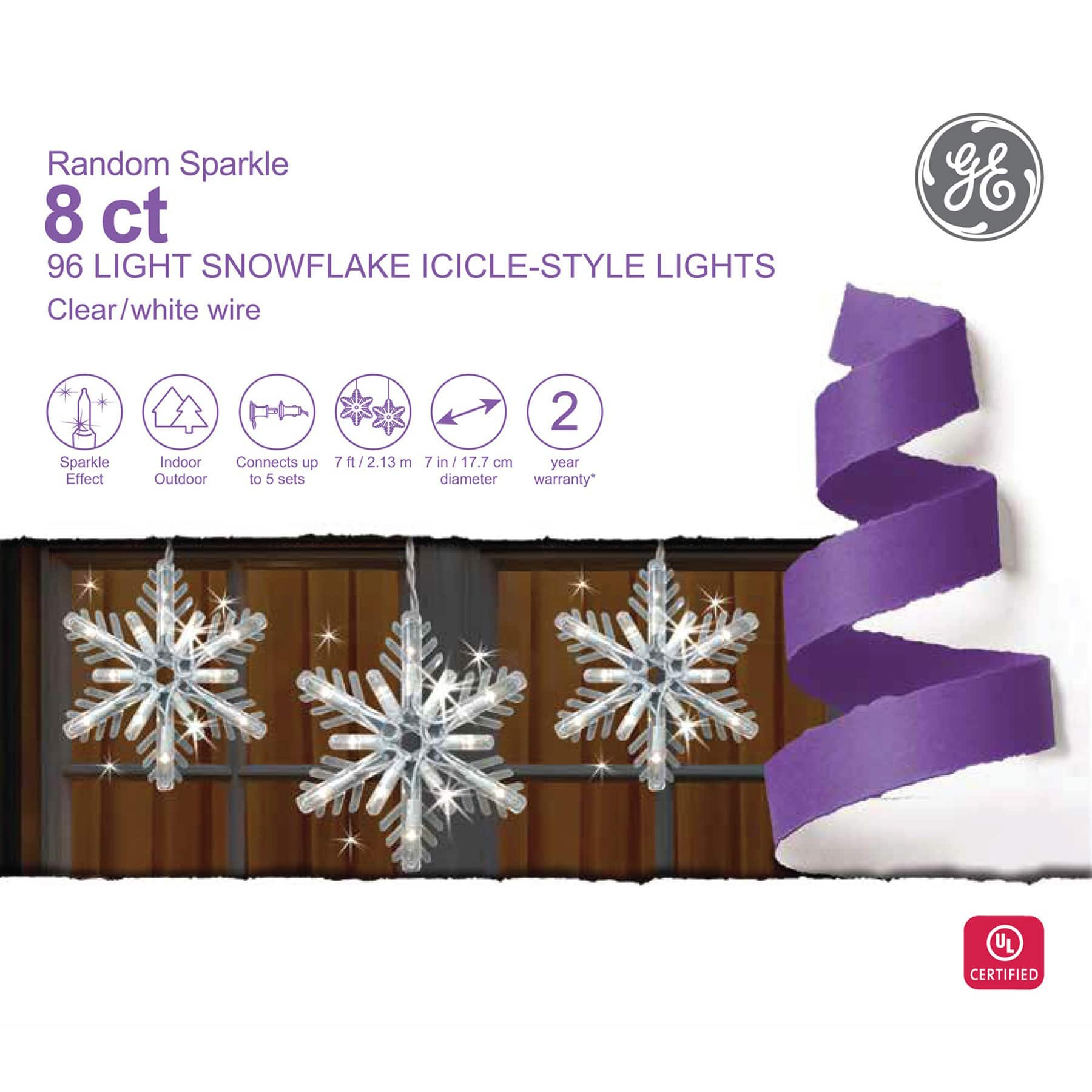 Snowflake Icicle-Style Lights