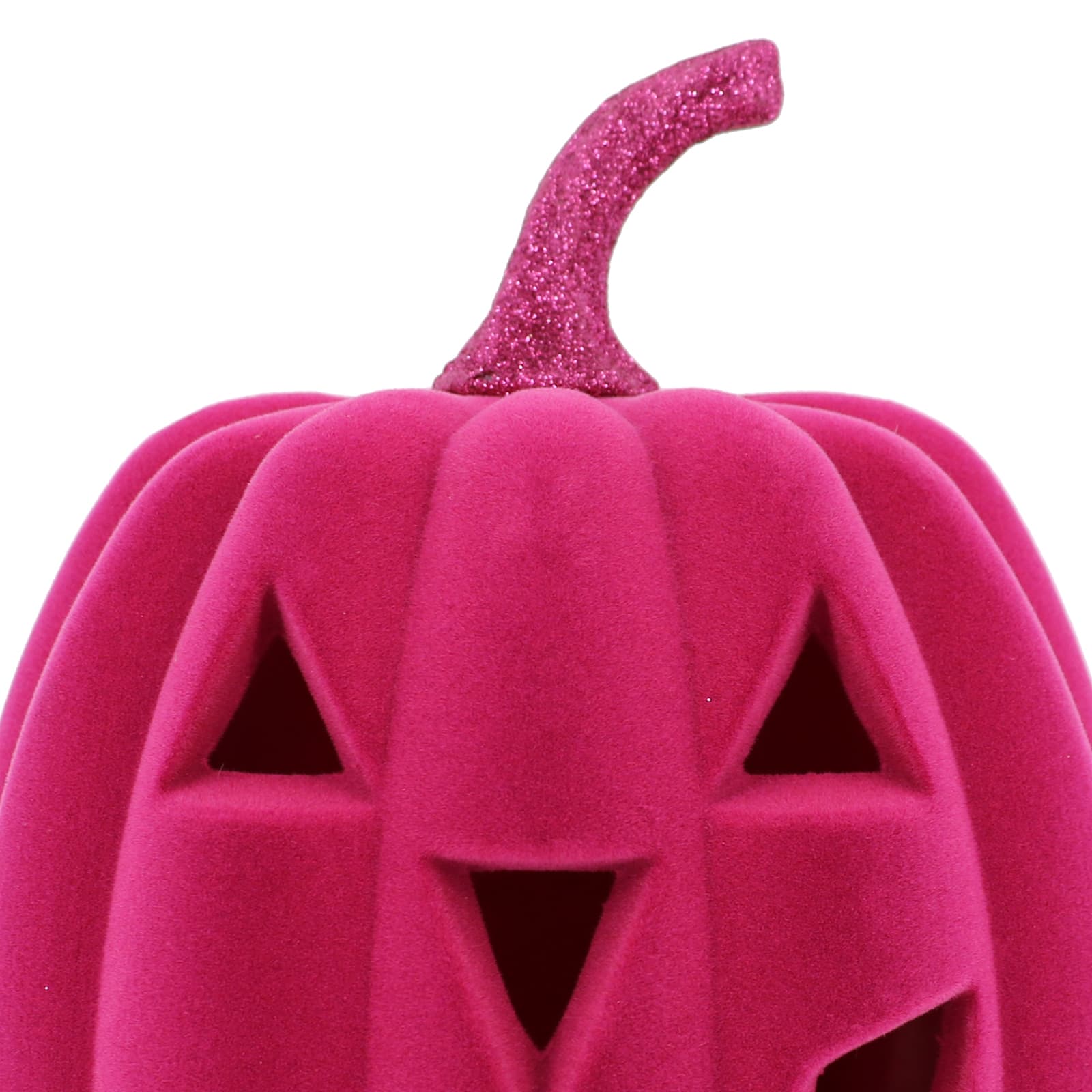 Flocked Lit Tabletop Jack-O&#x27;-Lantern by Ashland&#xAE;