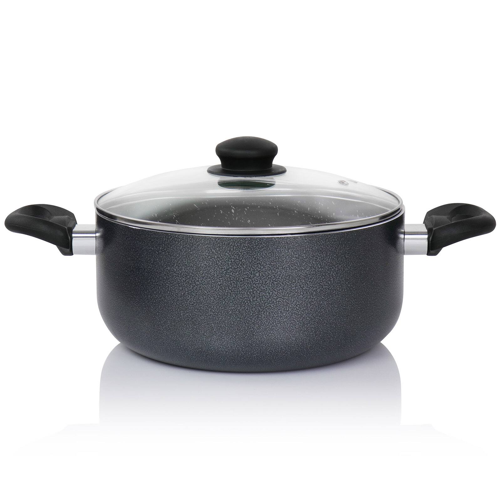 Oster Pallermo 5qt. Charcoal Aluminum Dutch Oven with Lid