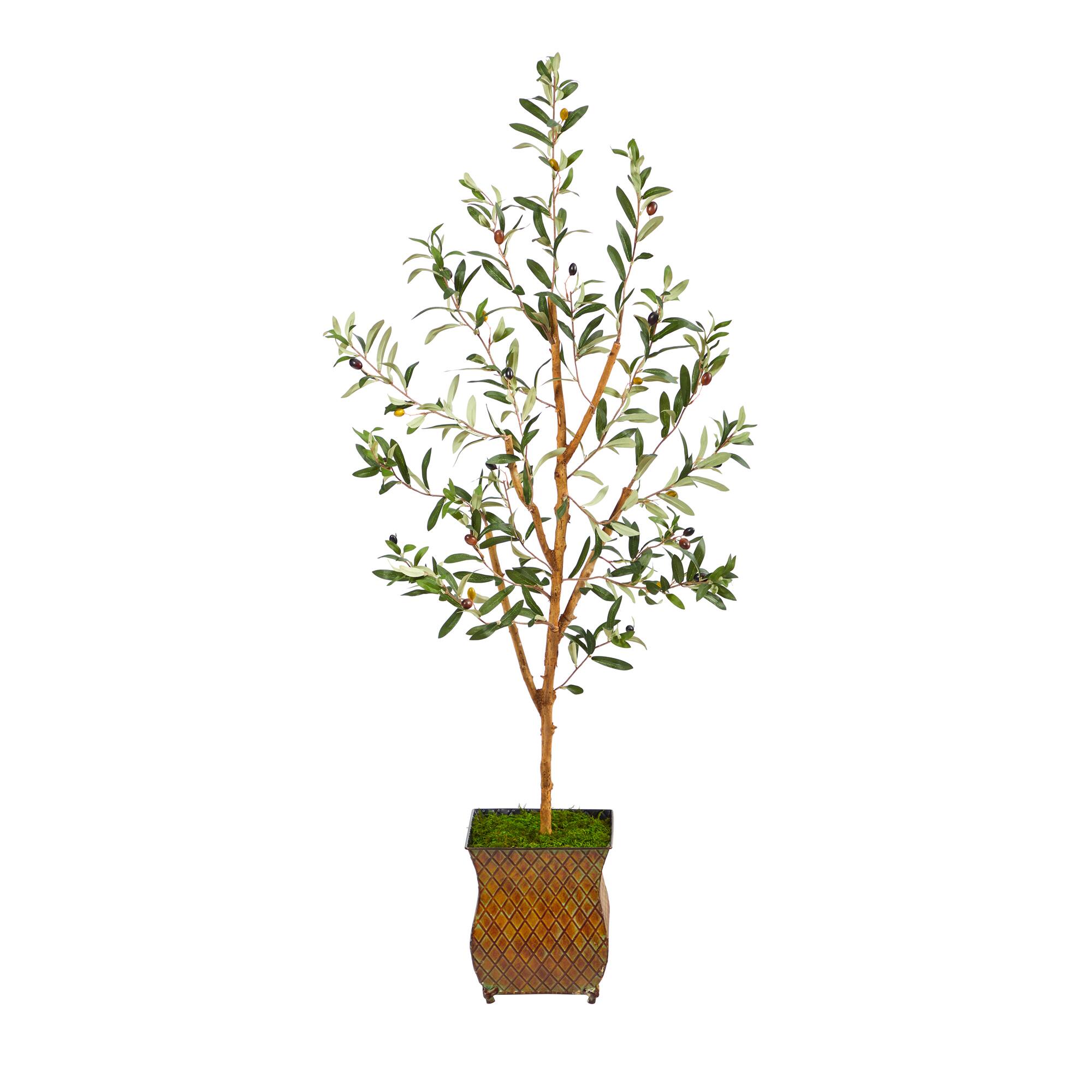 4ft. Olive Artificial Tree in Metal Planter