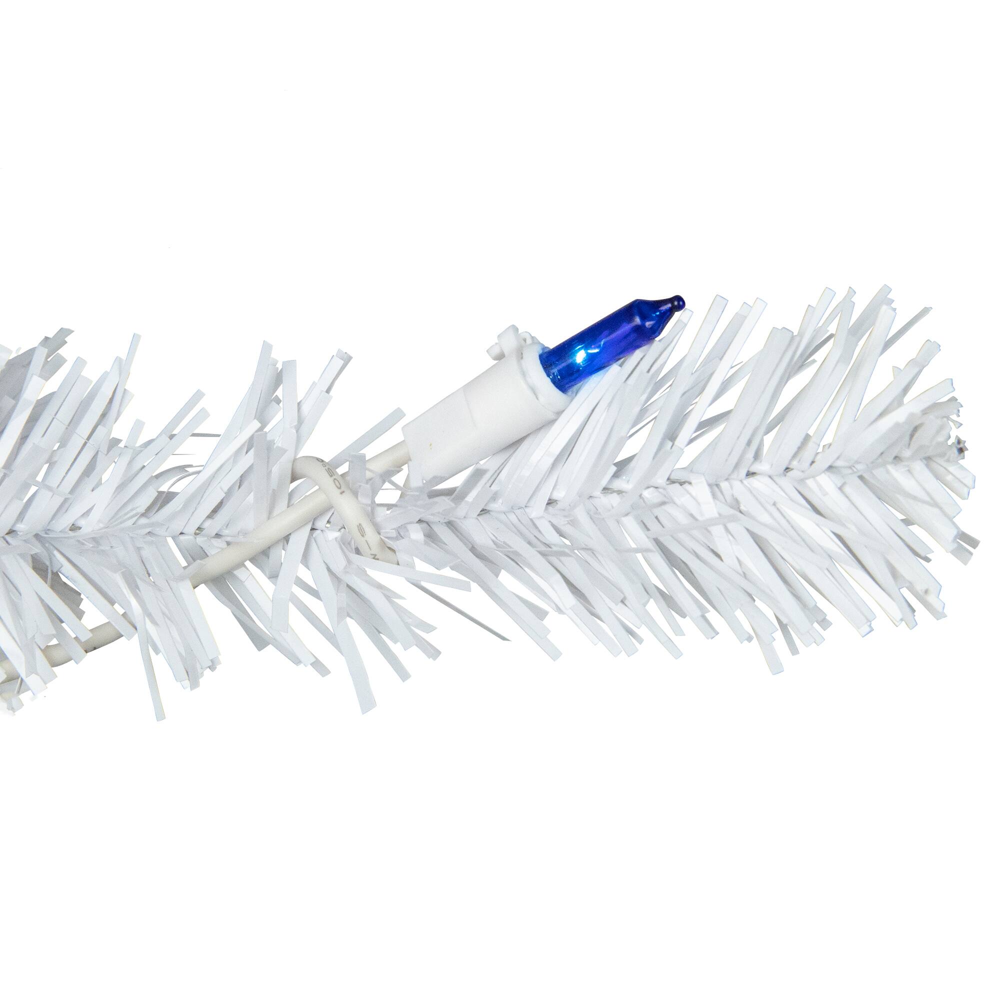 6.5ft. Pre-Lit Woodbury White Pine Artificial Christmas Tree, Blue Lights