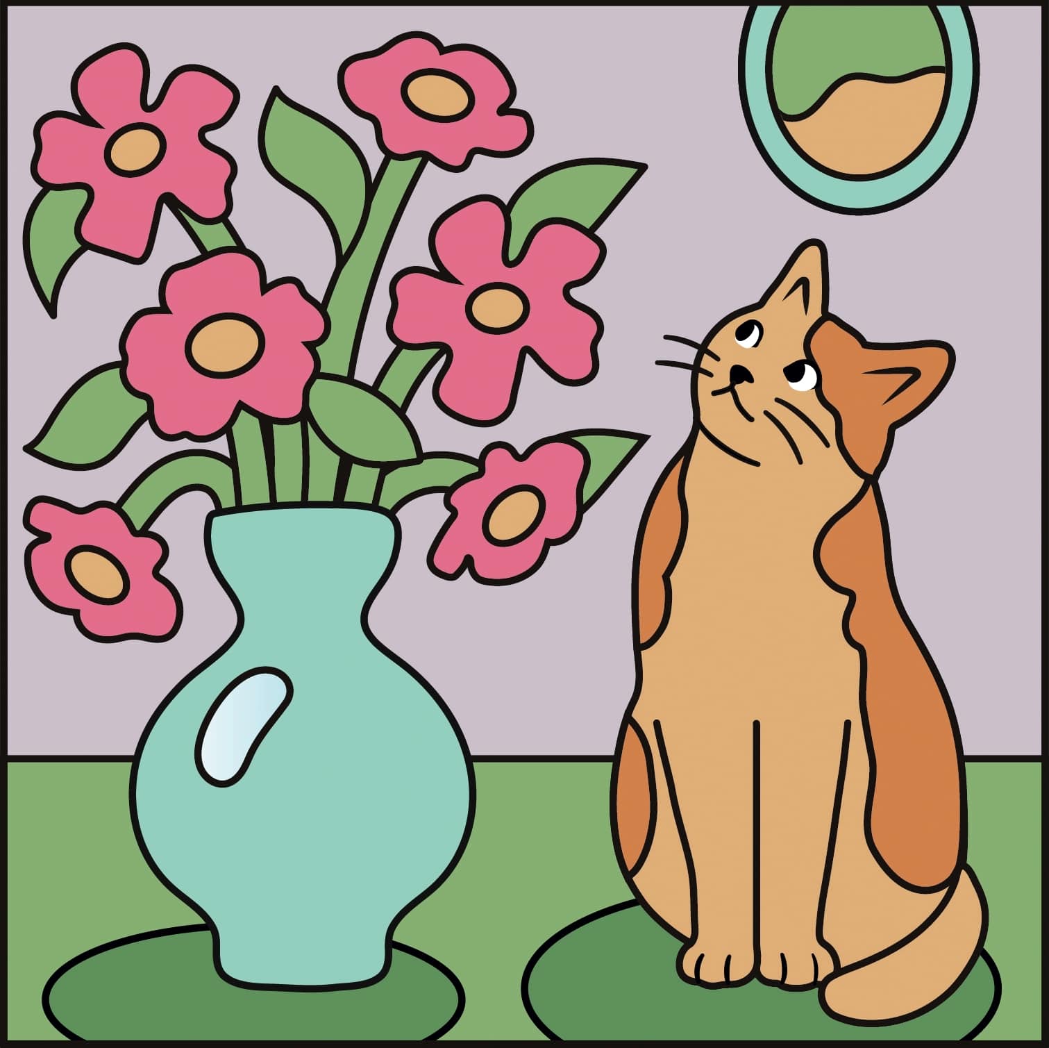Mini Spring Cat Canvas Painting Kit by Craft Smart®